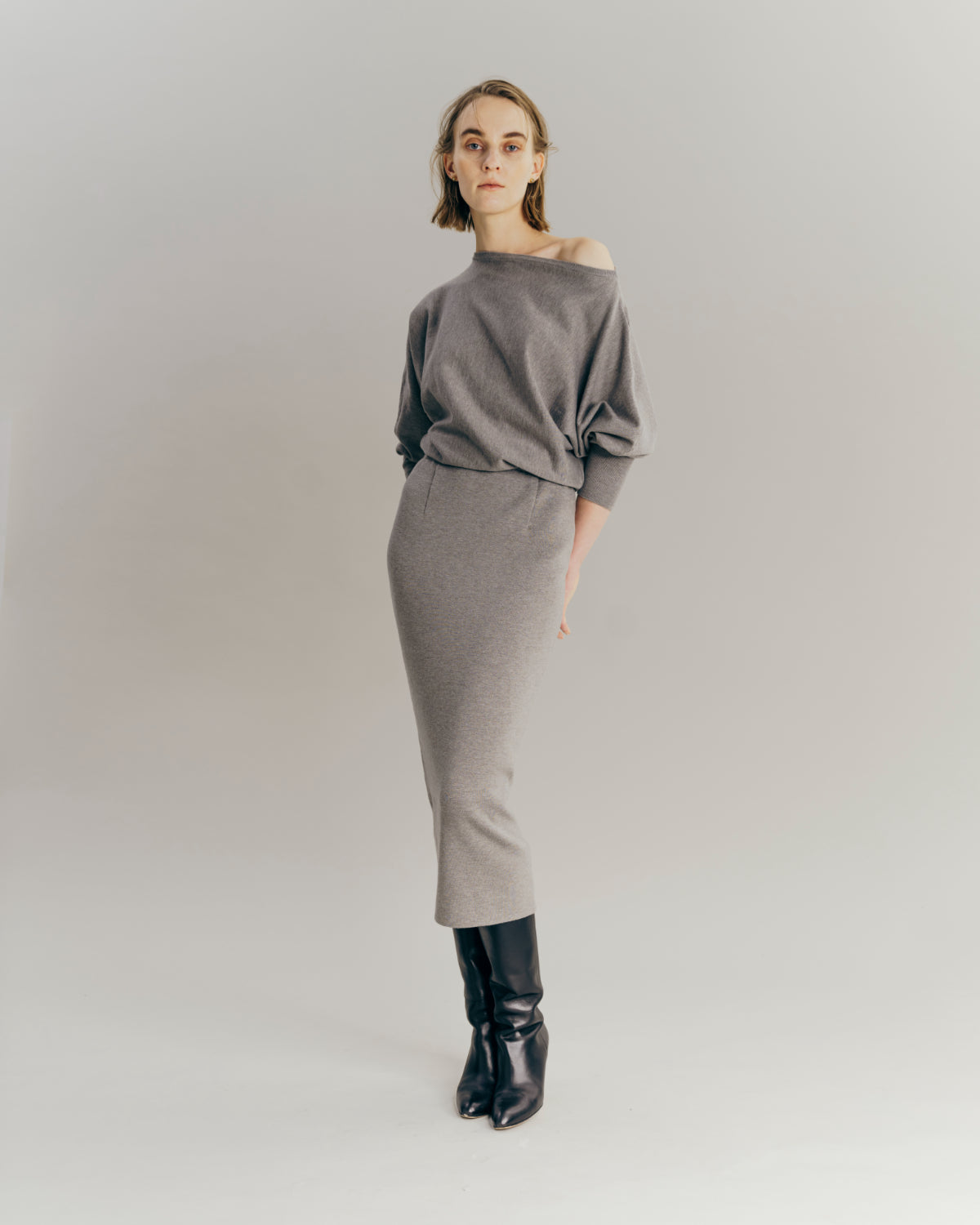 Dolman sleeve Knit dress