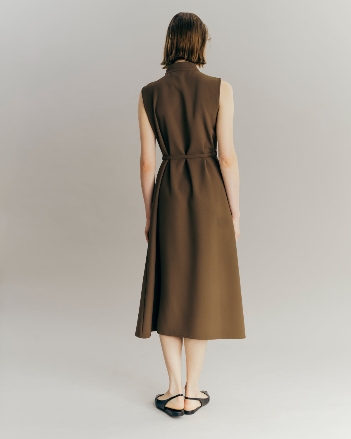 Belted Drape Dress