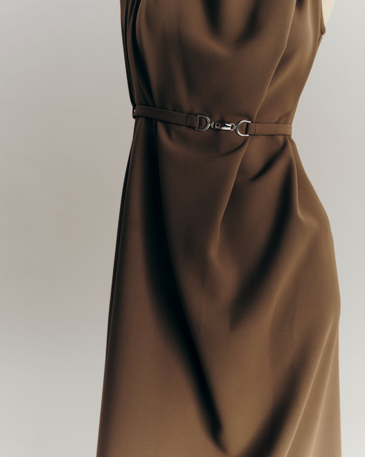 Belted Drape Dress