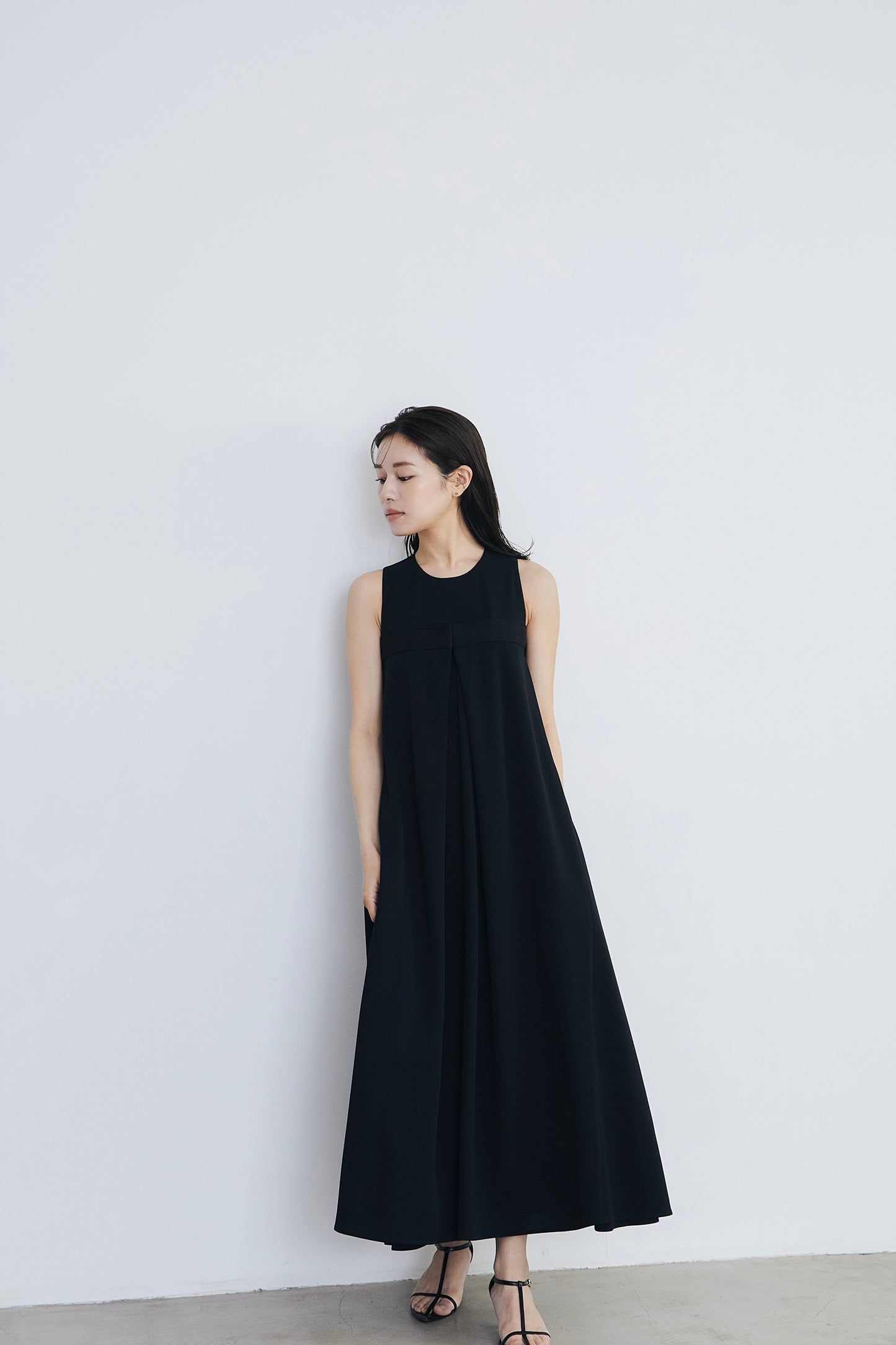 Front tuck flare Dress