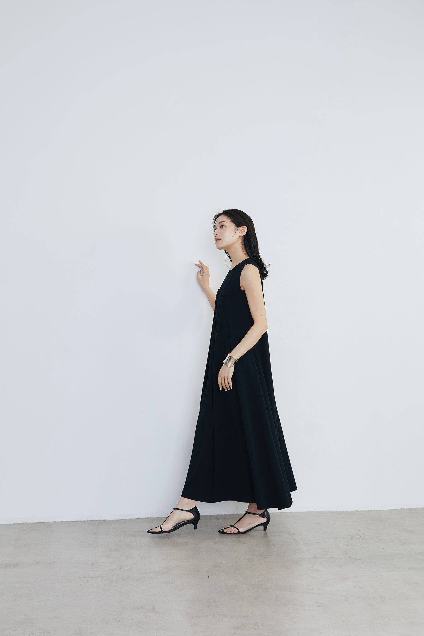 Front tuck flare Dress