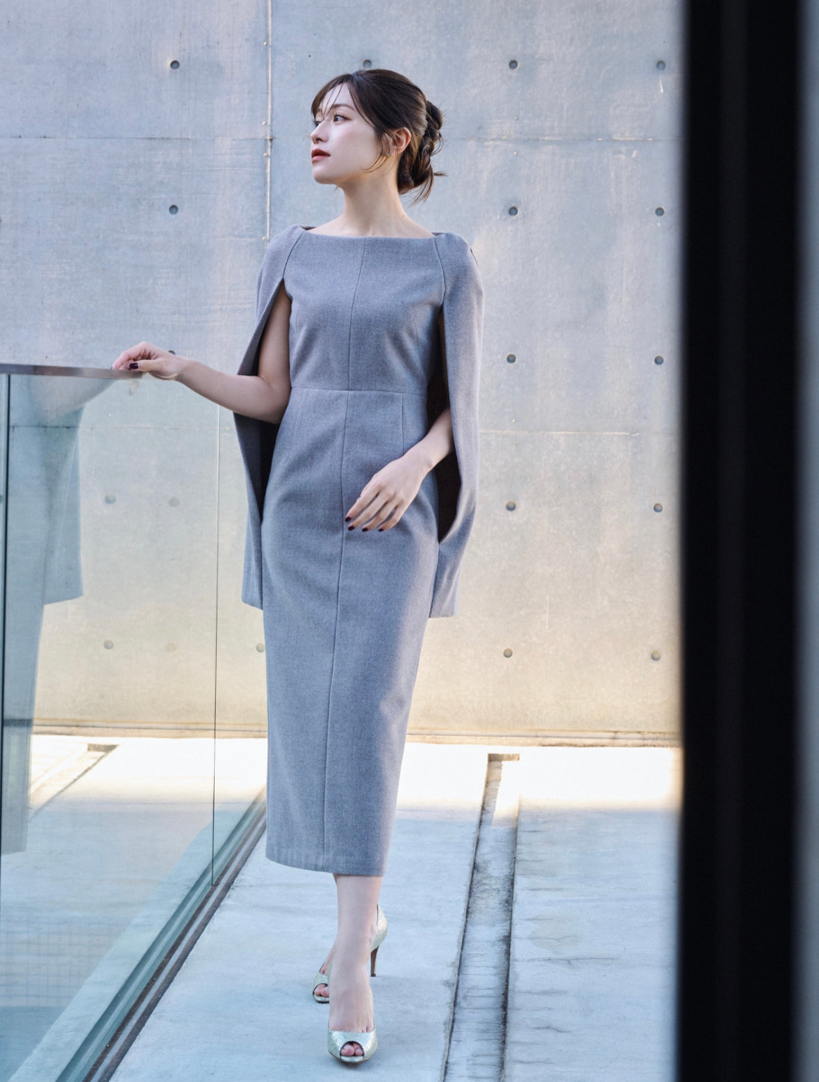 Narrow line Cape Dress