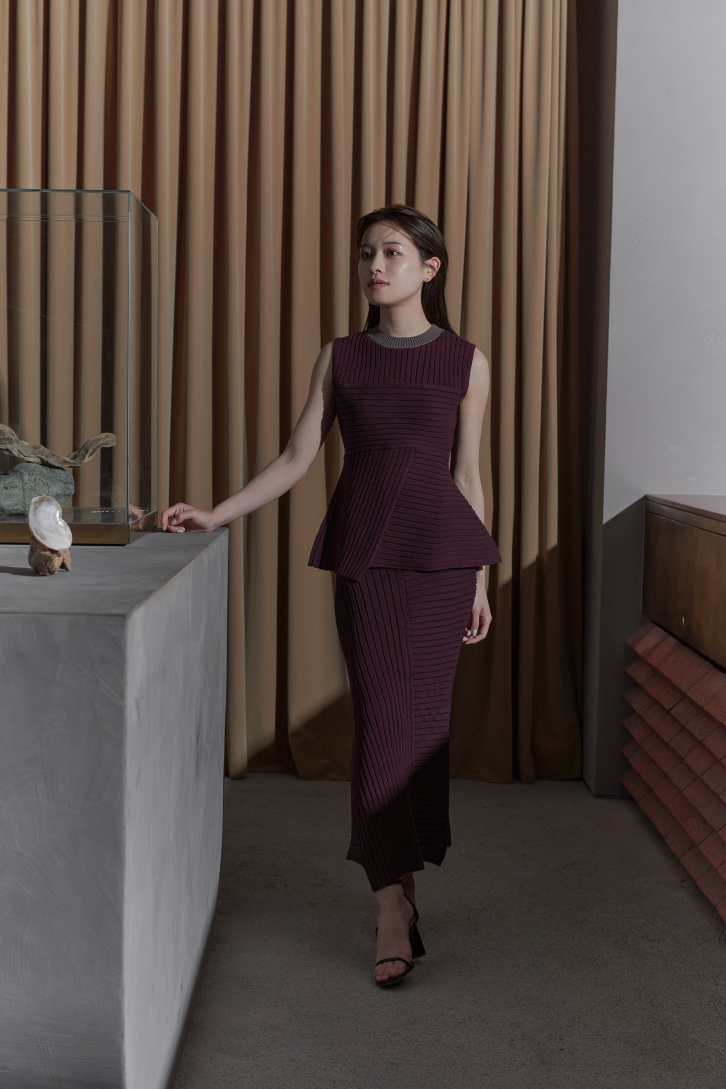 Panel Rib Knit Skirt