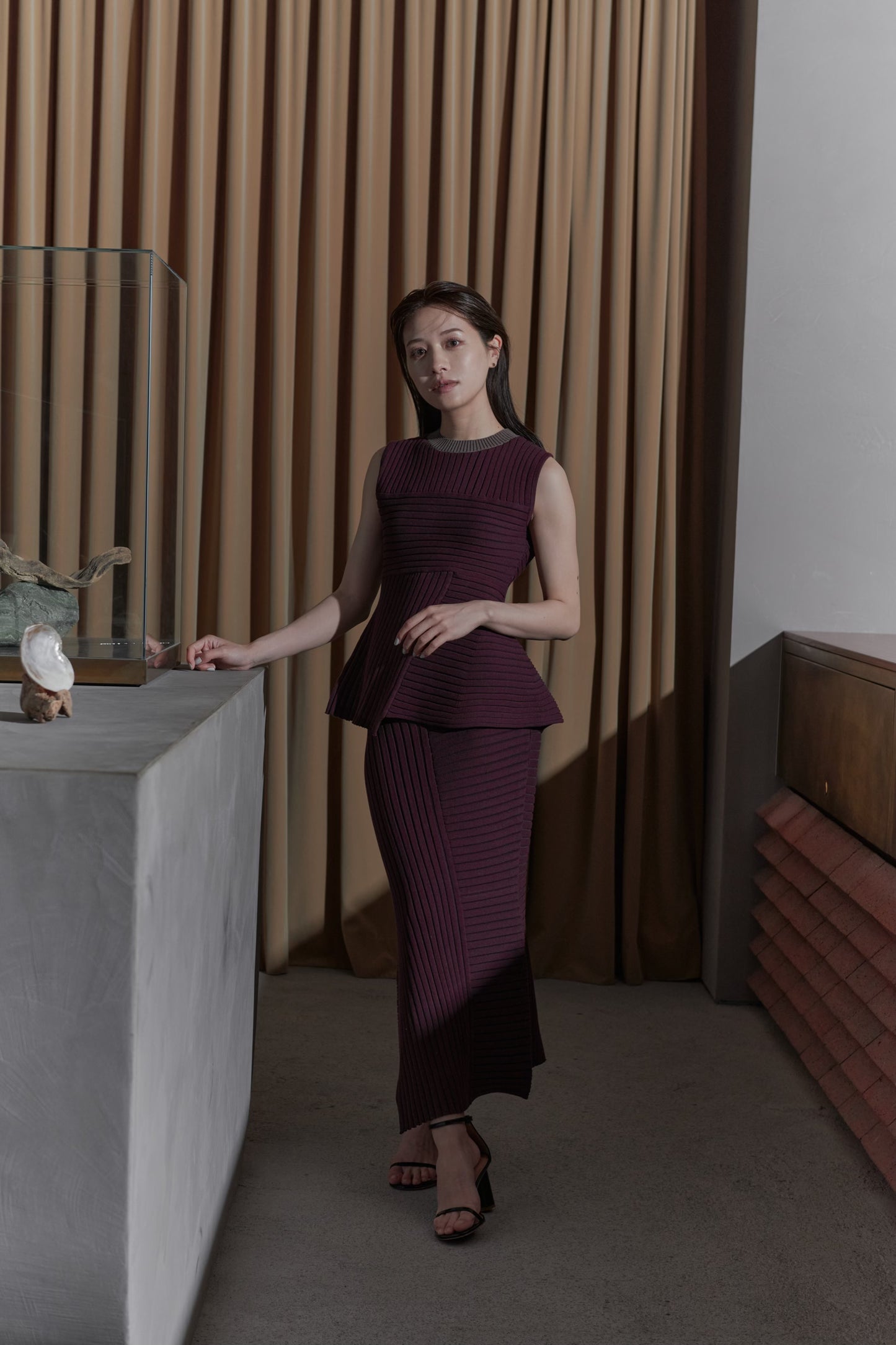 Panel Rib Knit Skirt