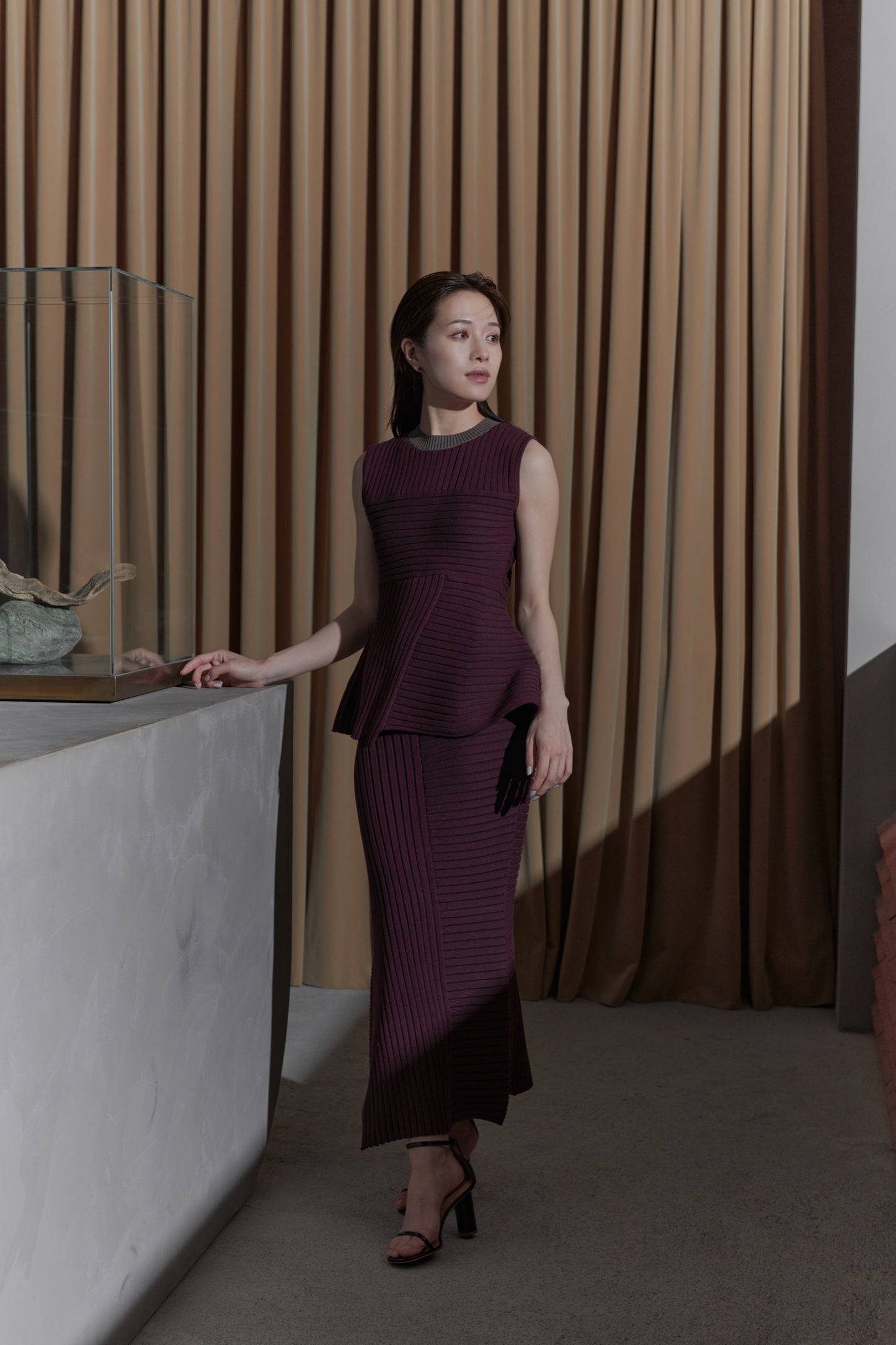Panel Rib Knit Skirt