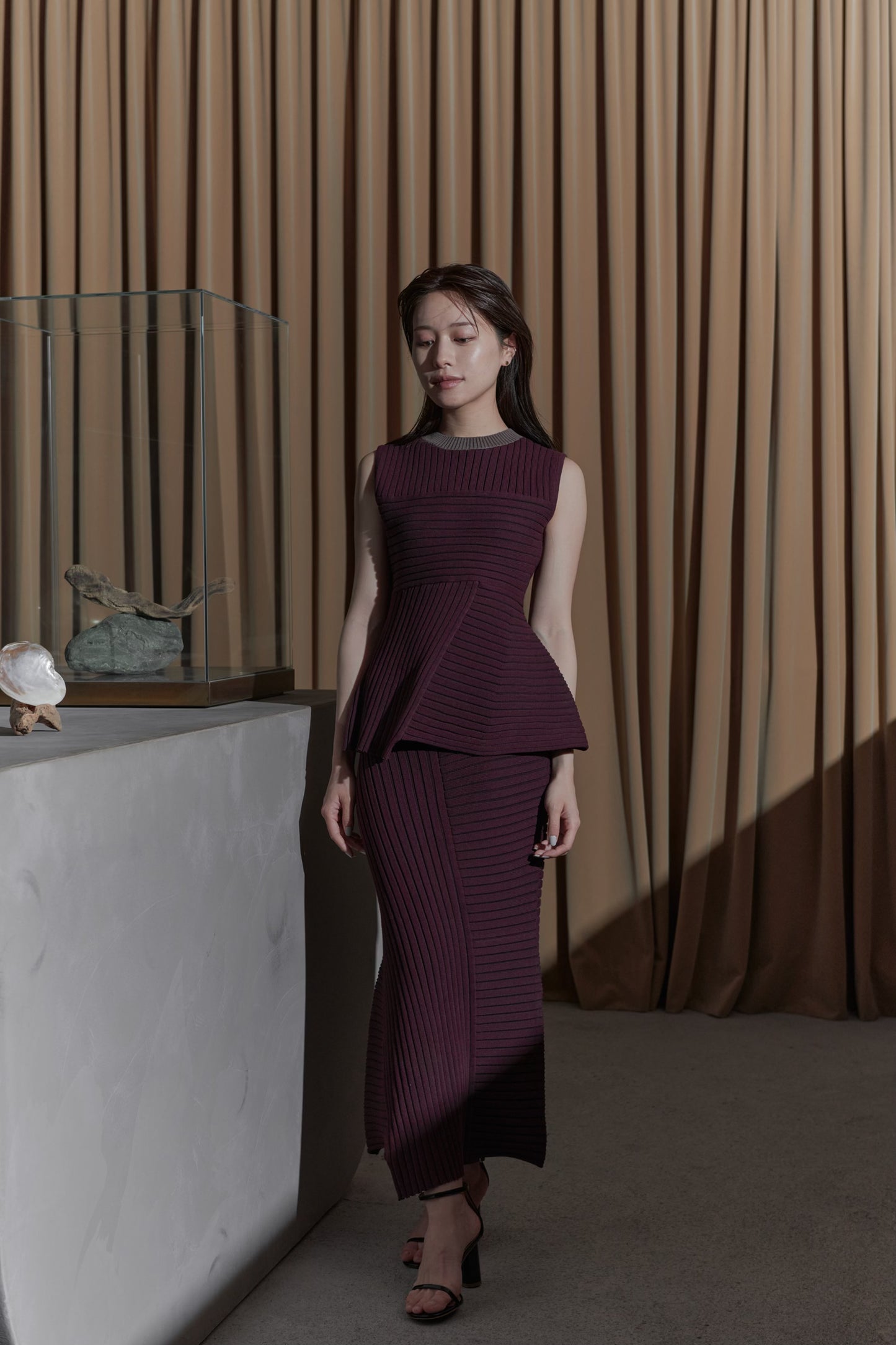 Panel Rib Knit Skirt