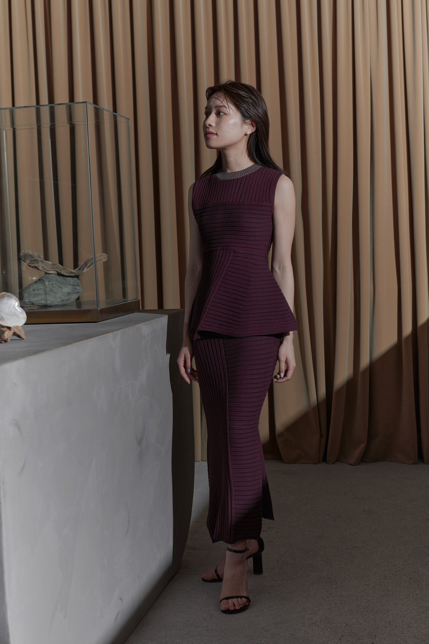 Panel Rib Knit Skirt
