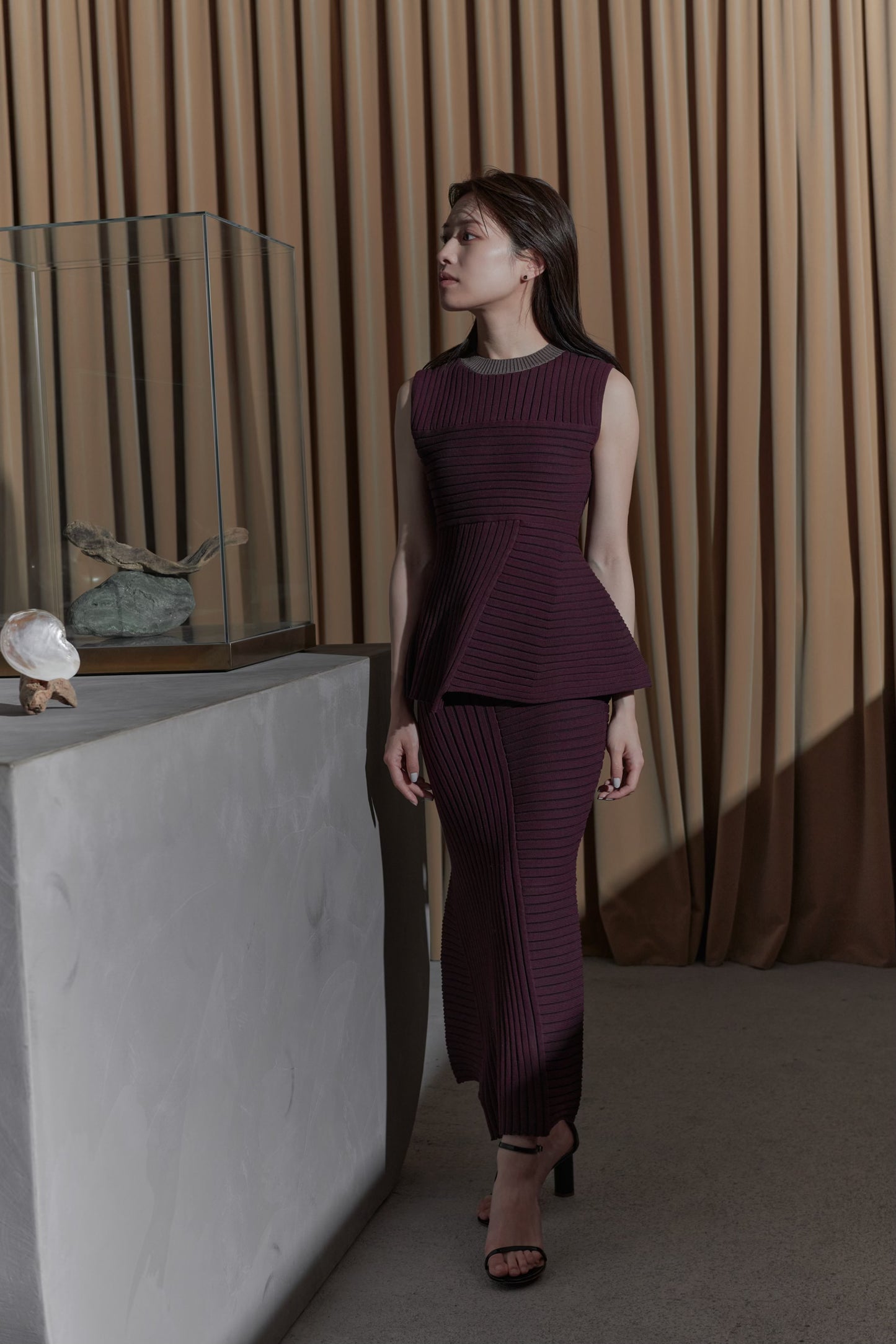 Panel Rib Knit Skirt