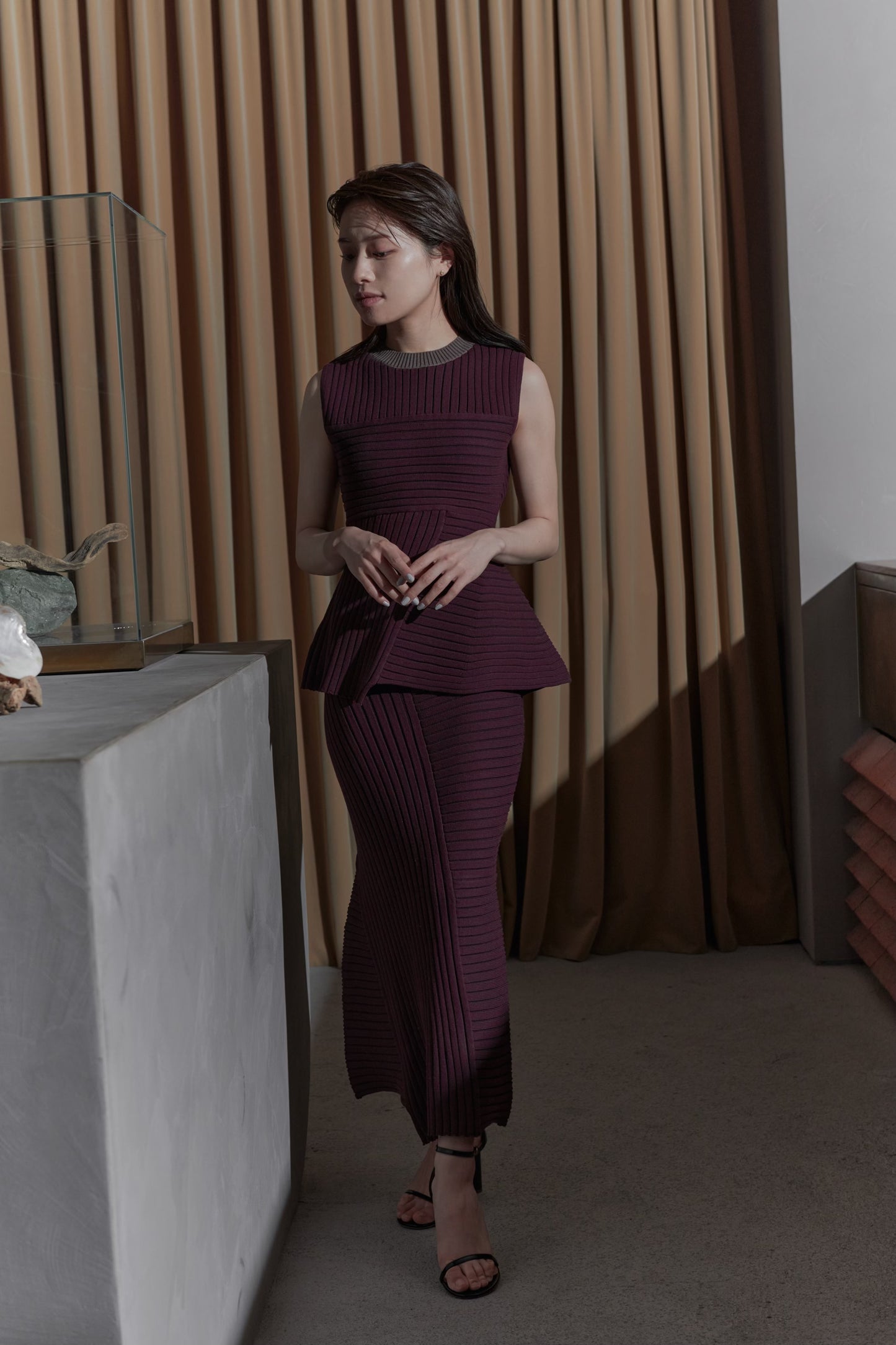 Panel Rib Knit Skirt