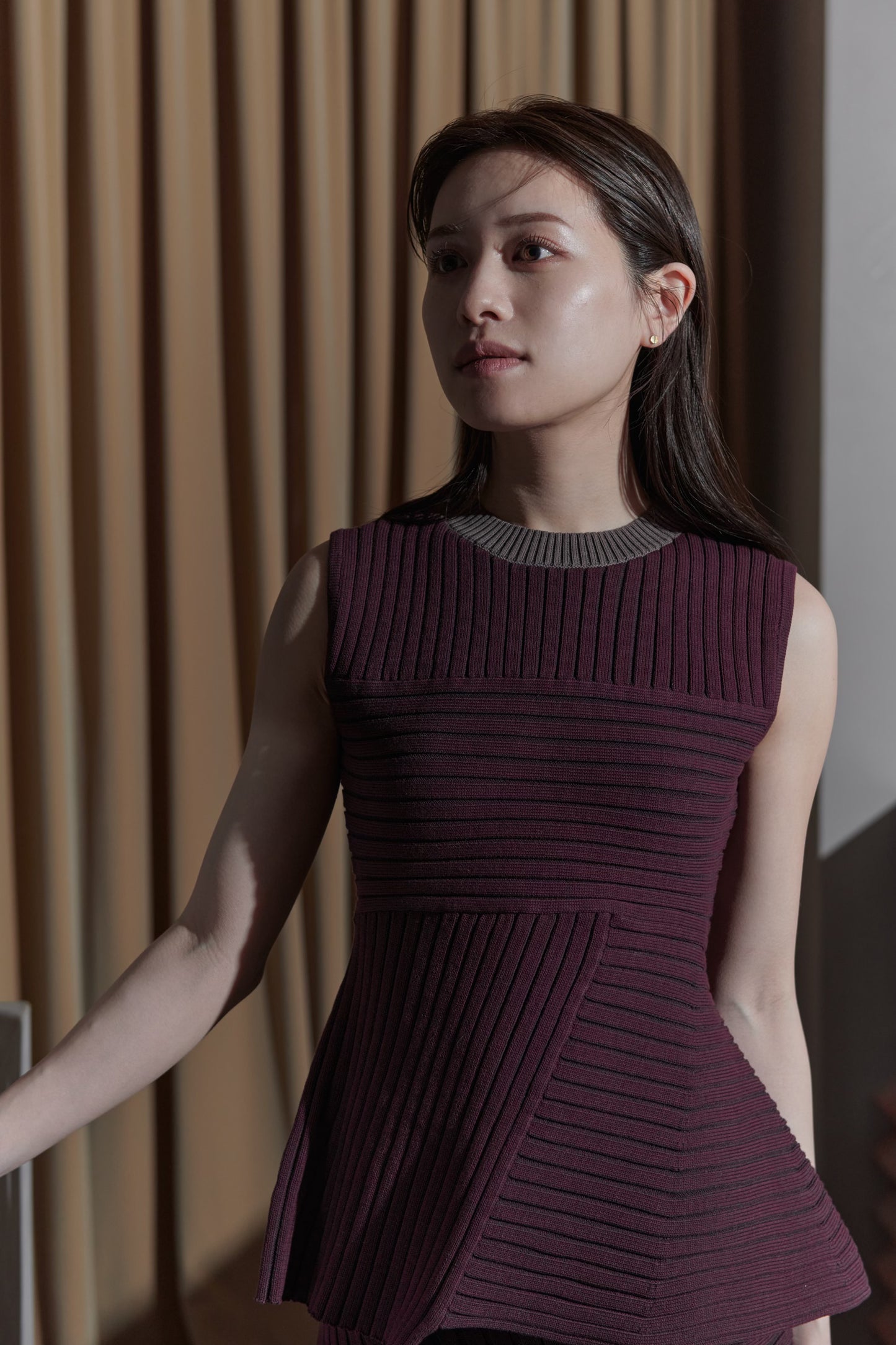Panel Rib Knit Tops