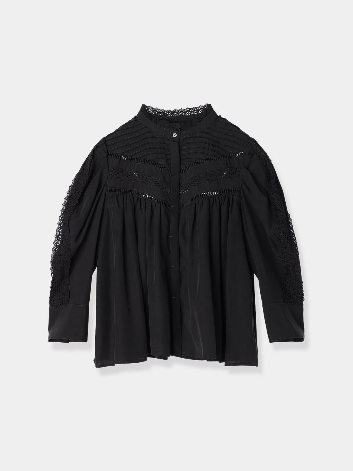 Drape sleeve lace blouse