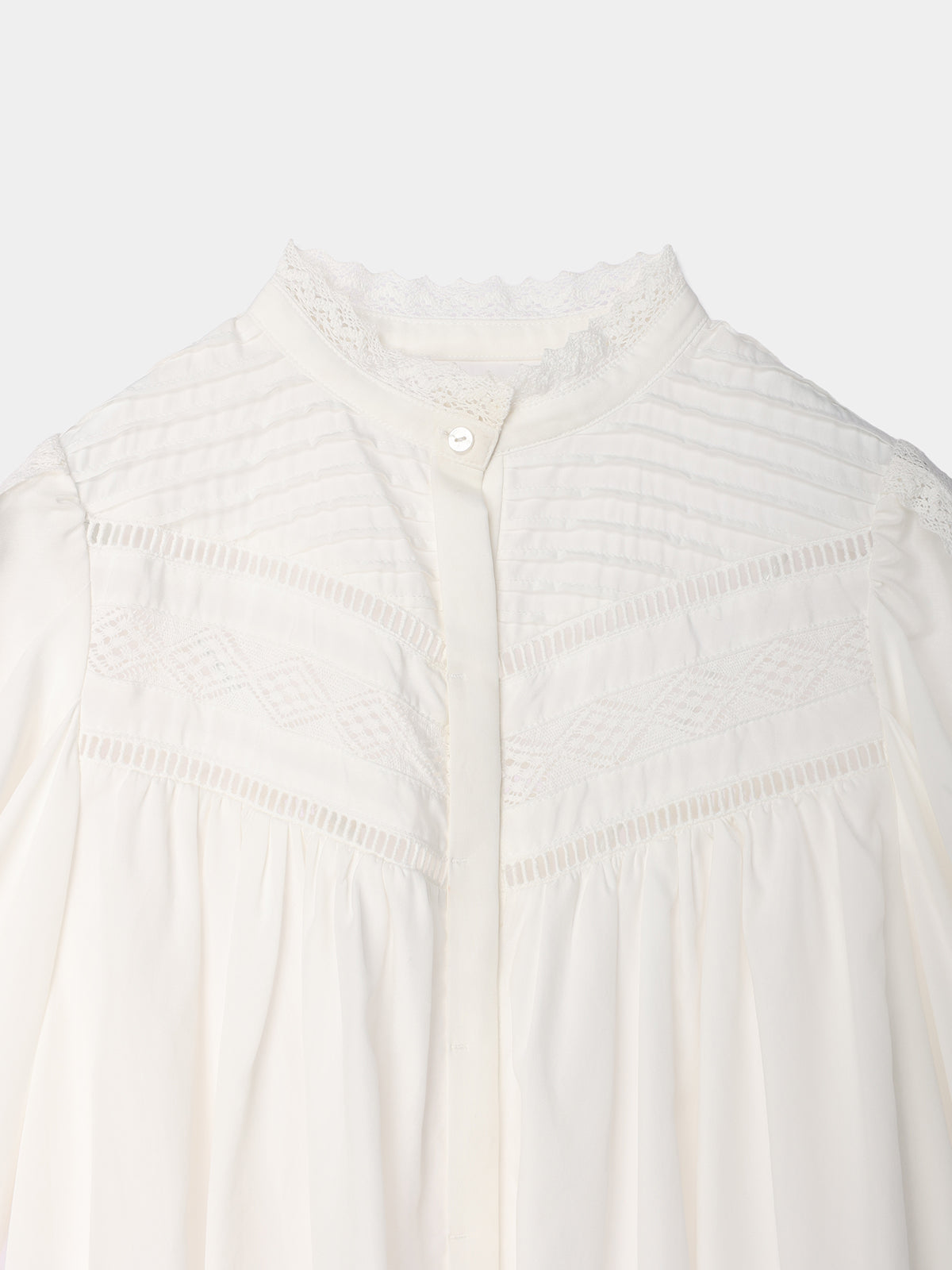 Drape sleeve lace blouse