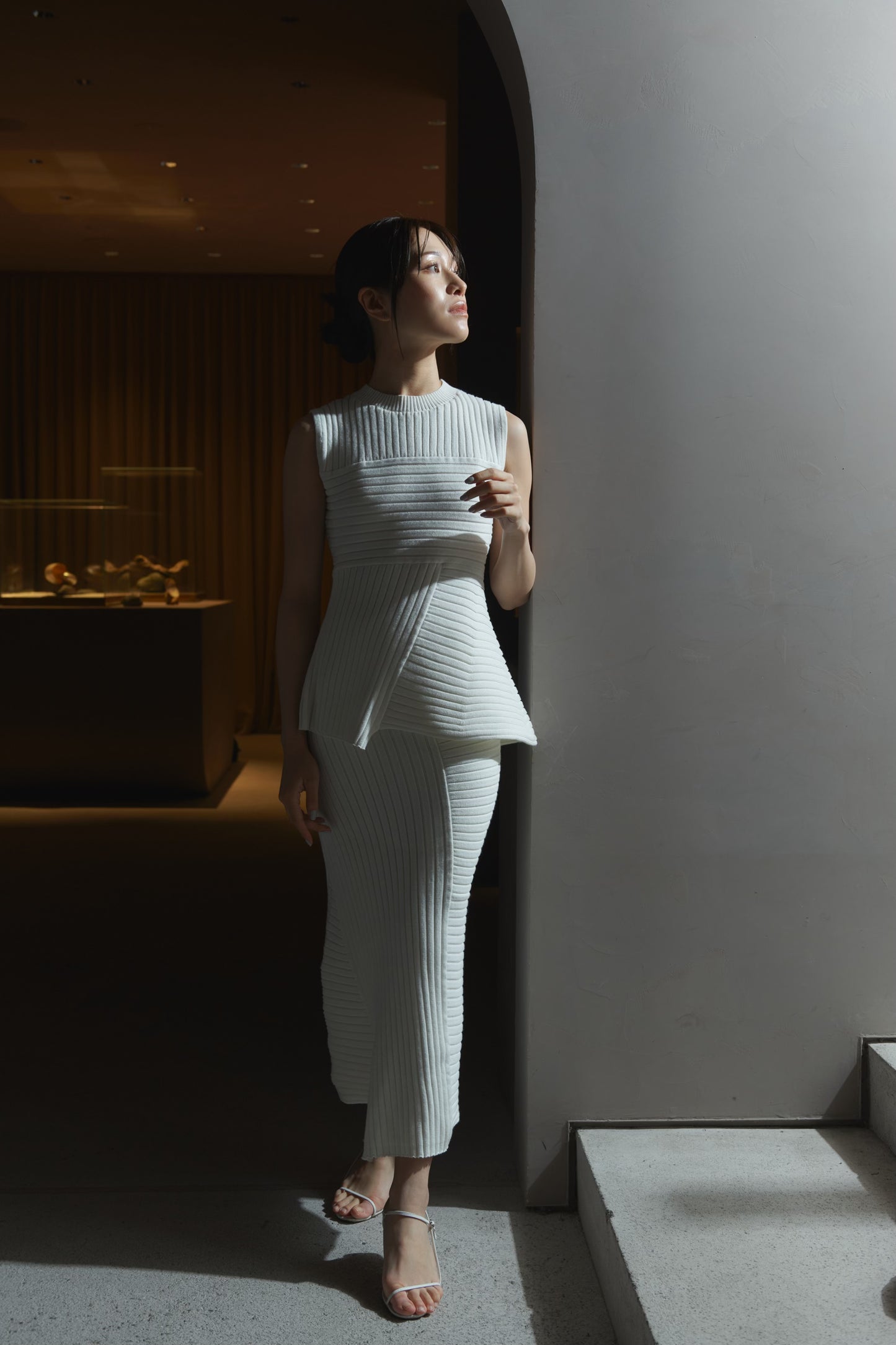 Panel Rib Knit Skirt