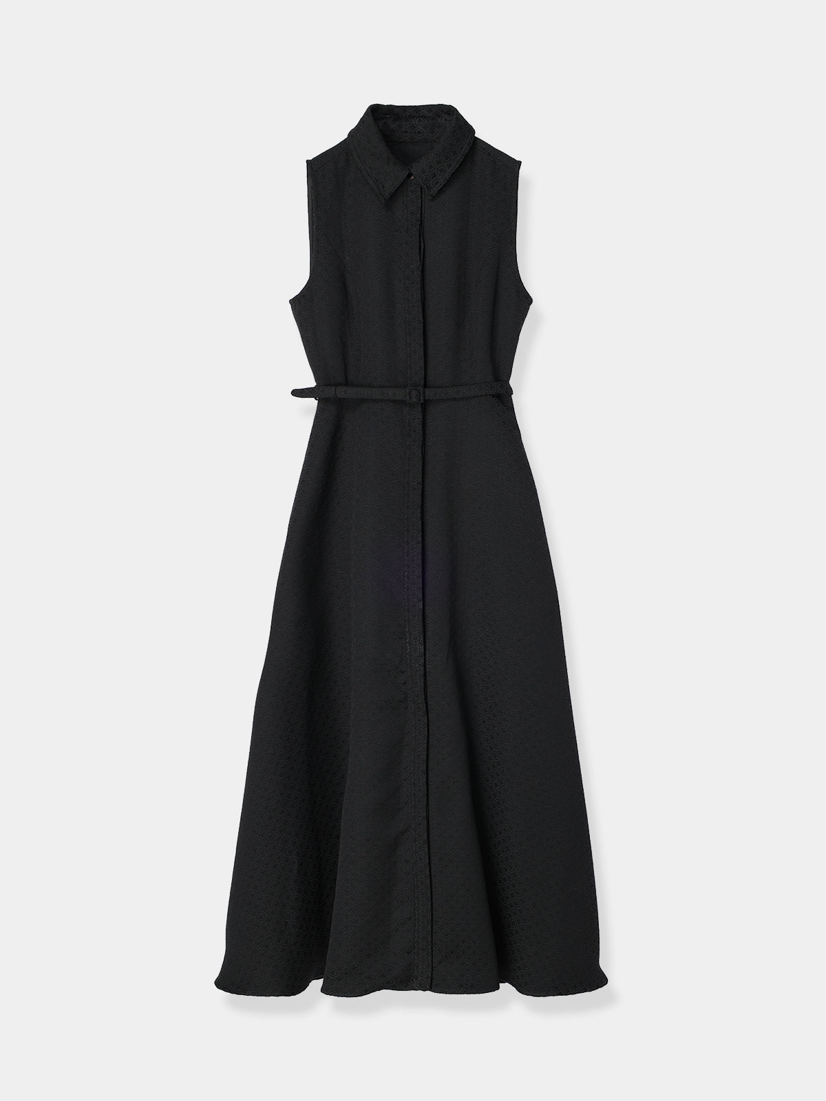 Belted Jacquard Dress