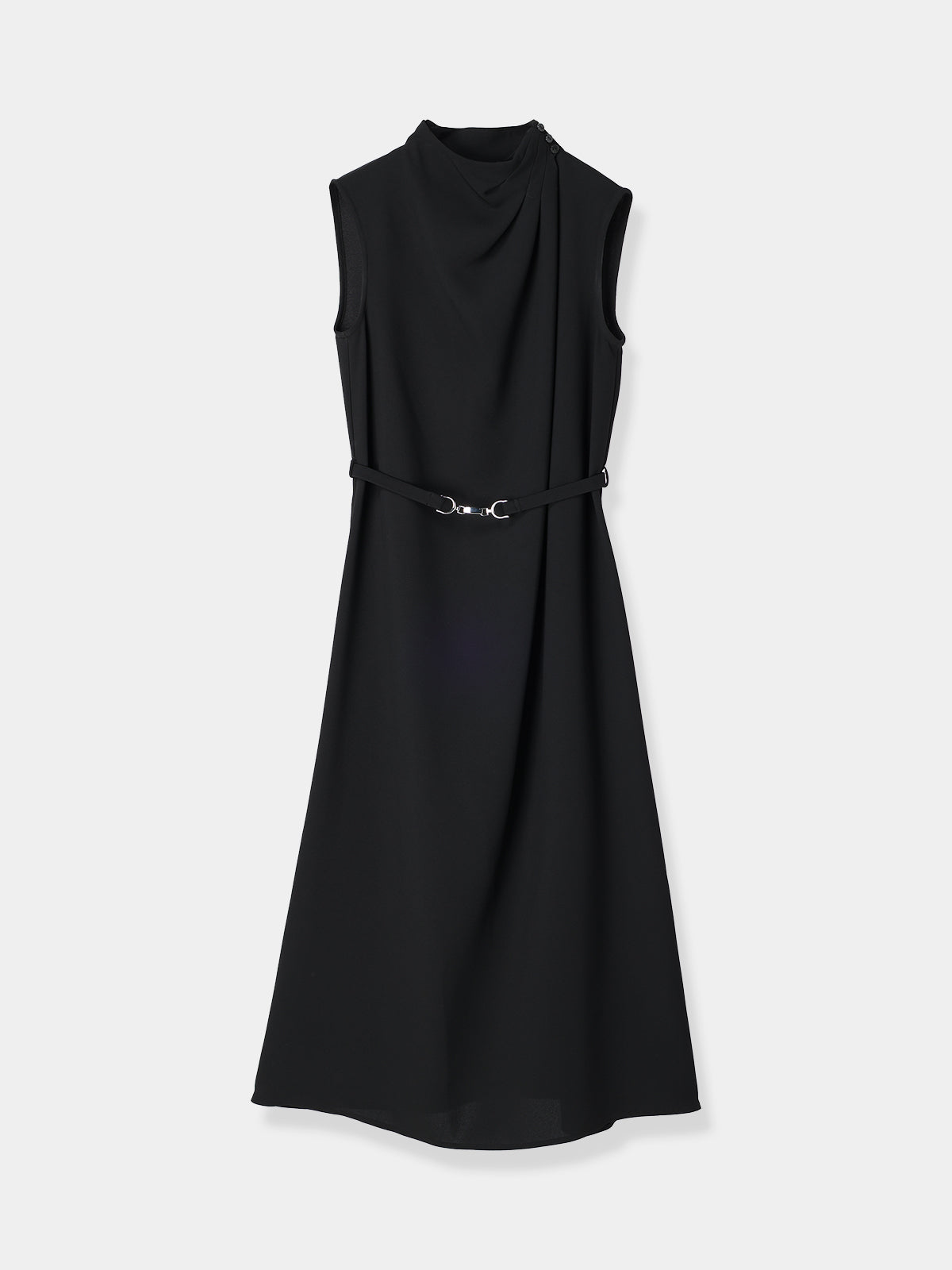 Belted Drape Dress