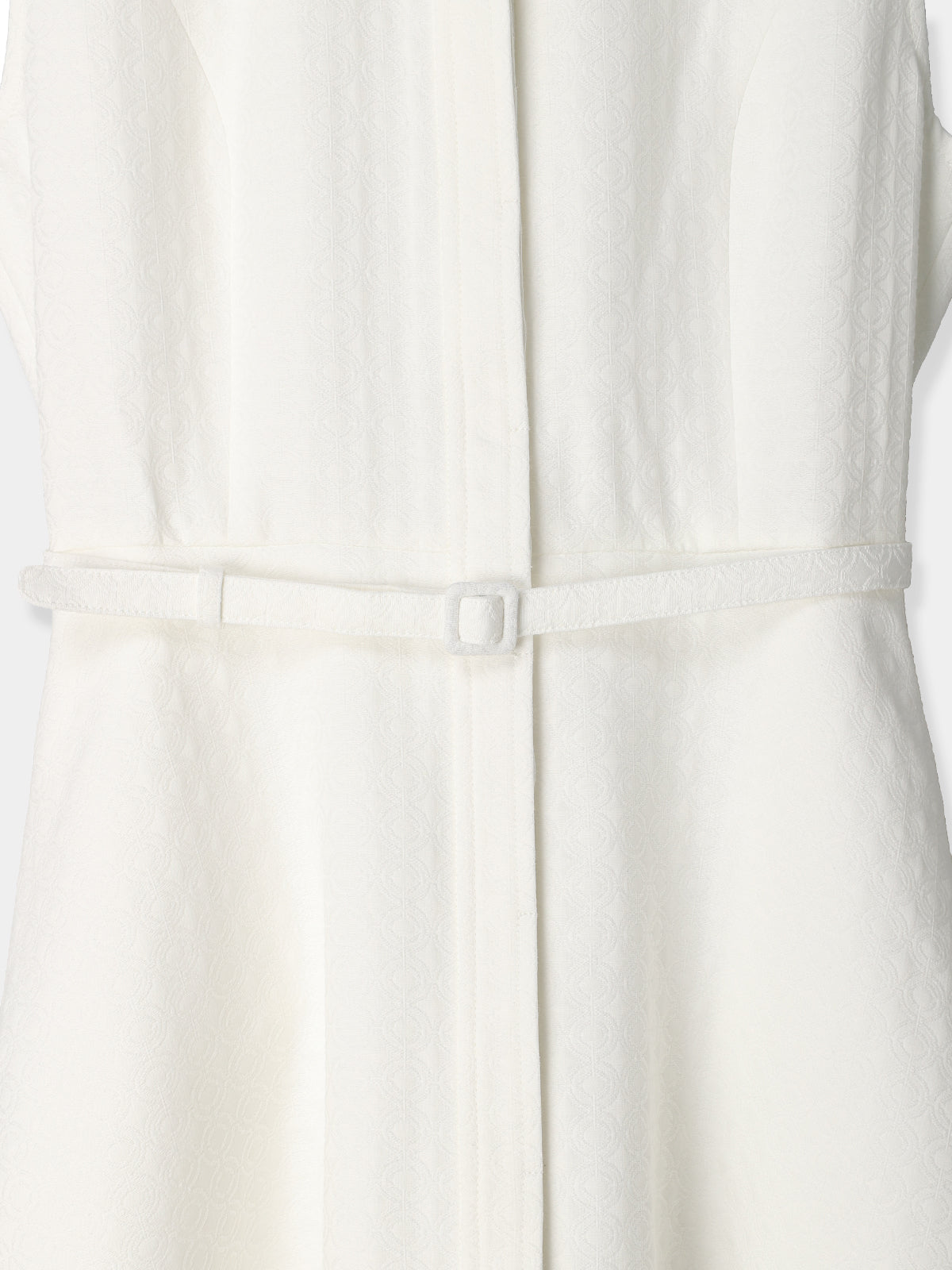 Belted Jacquard Dress