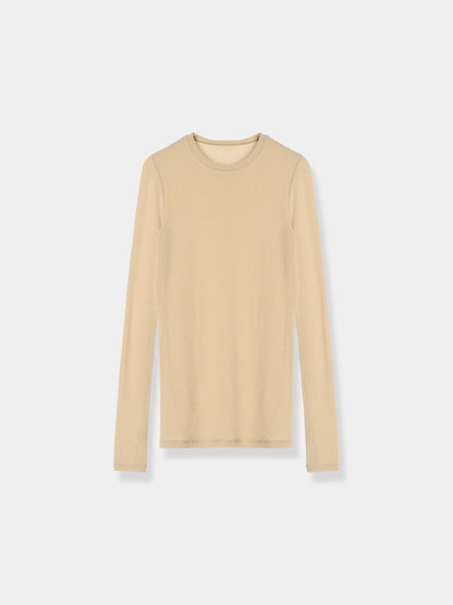 Crew neck Sheer Tops