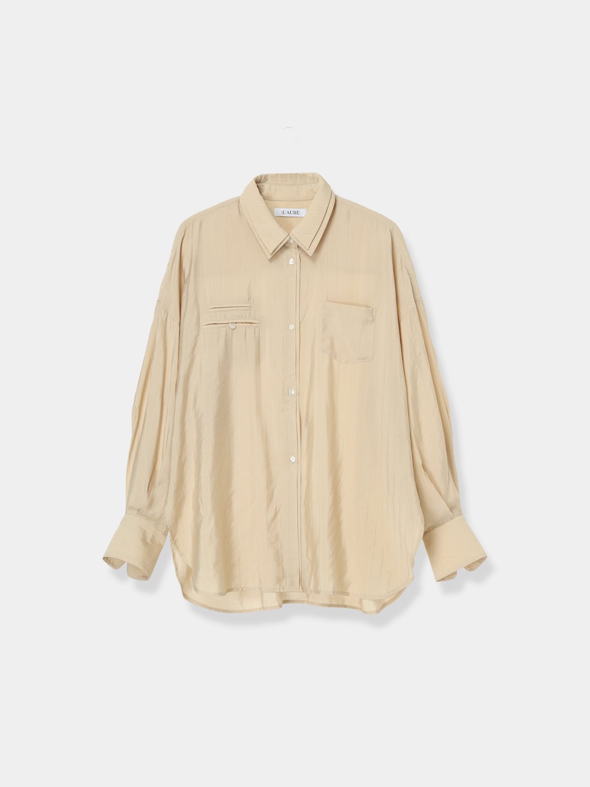 【POPUP】Layered Collar Wrap Shirt