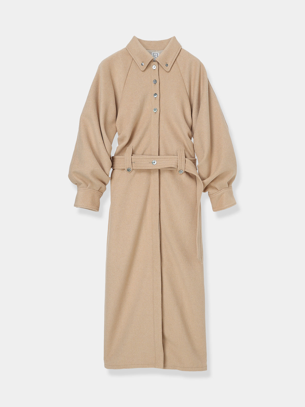 Belted Wool Shirt Dress