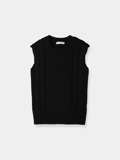 Side cable knit Vest