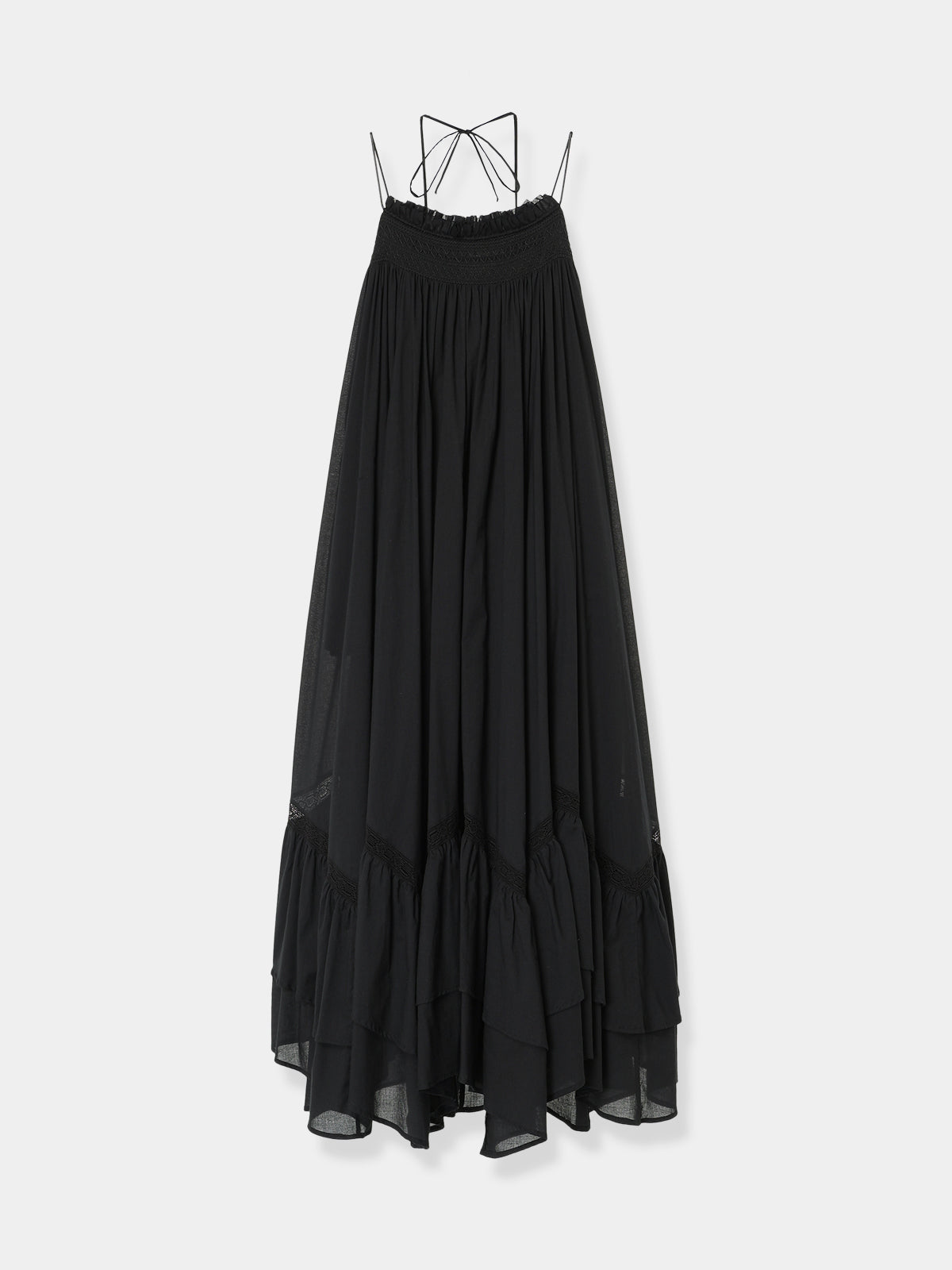 Smocking Lace Volume Dress