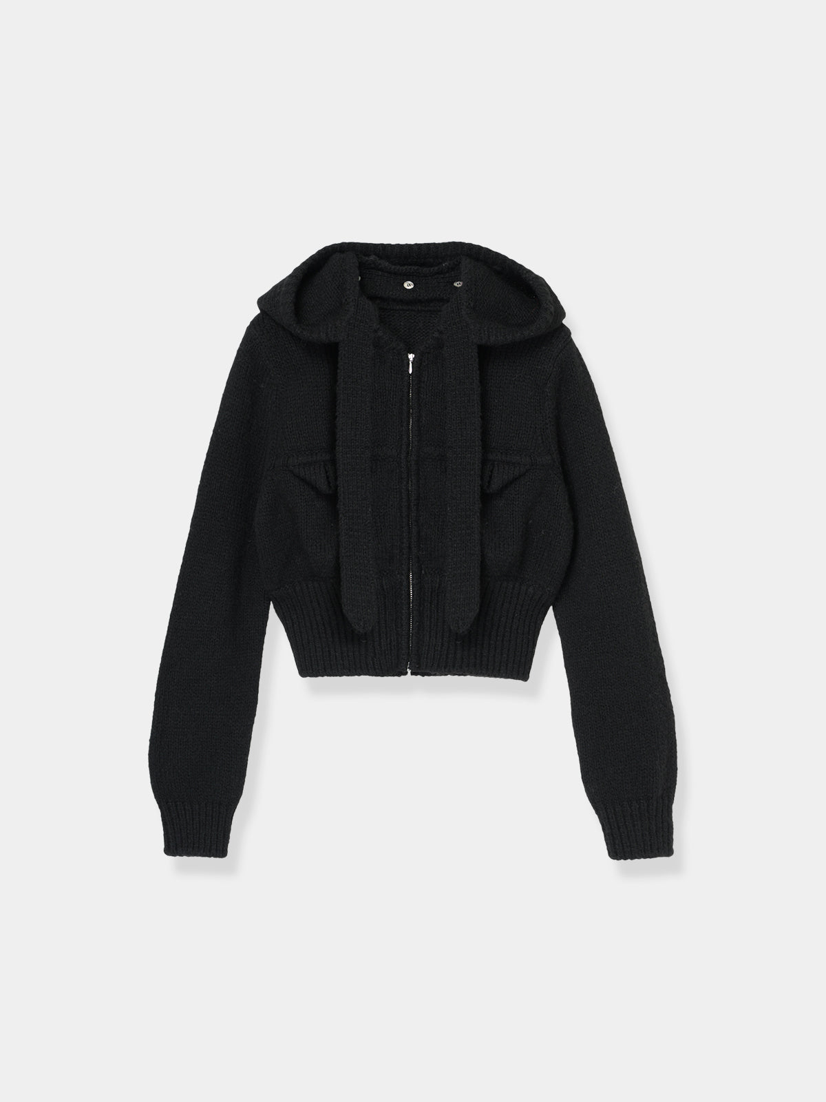 Detachable Hood Knit Blouson
