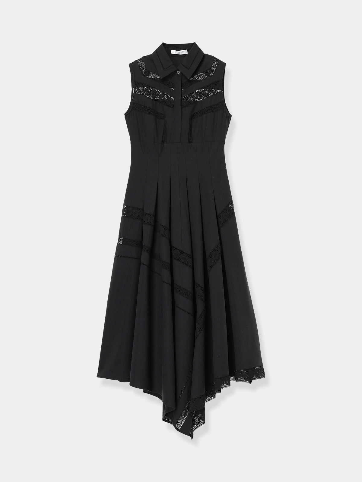Asymmetric Lace Panel Dress