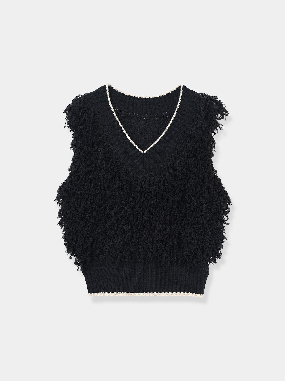 Fringe Knit Vest