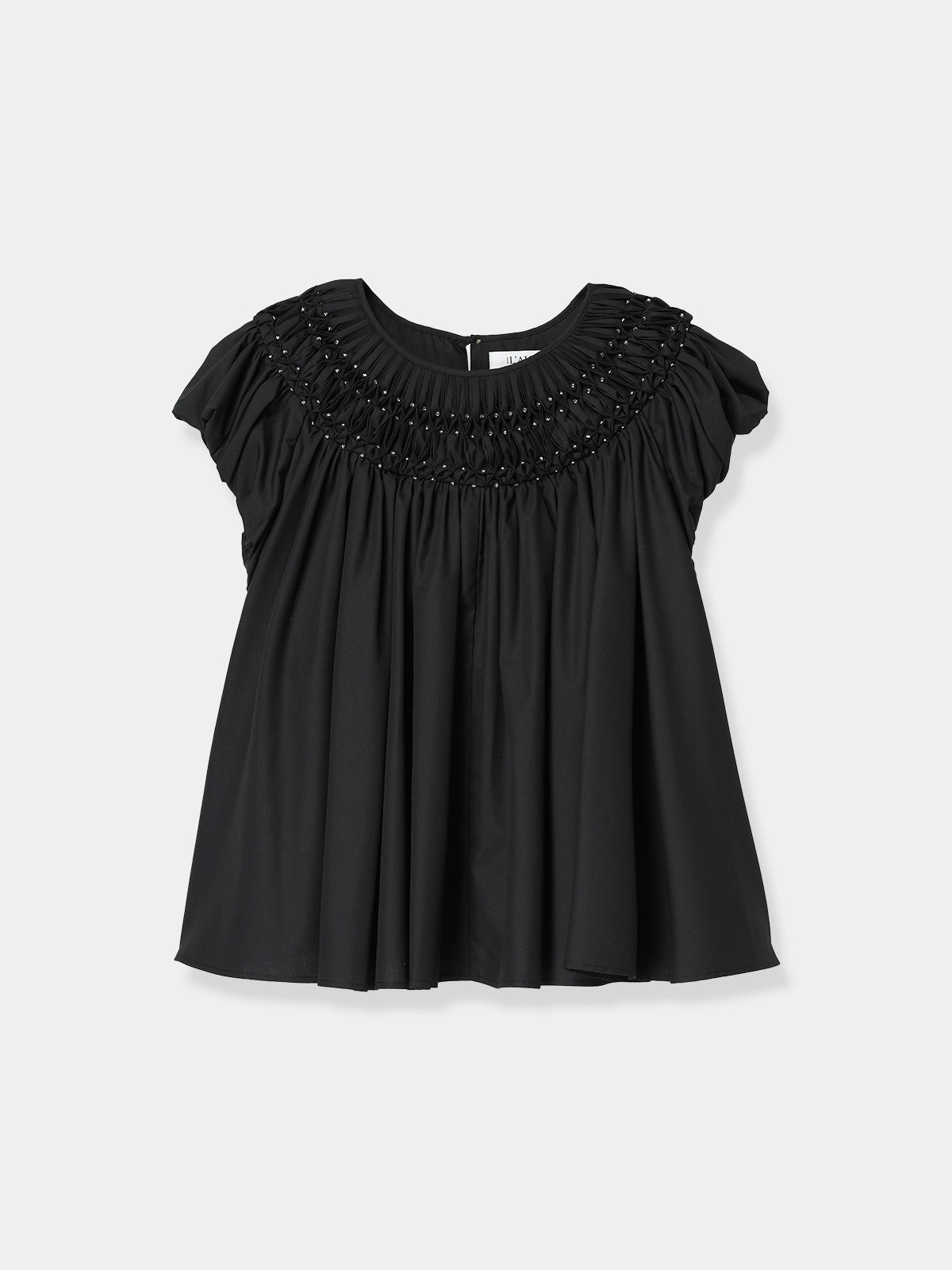 【予約販売】Beaded Smocked Puff Sleeve Top