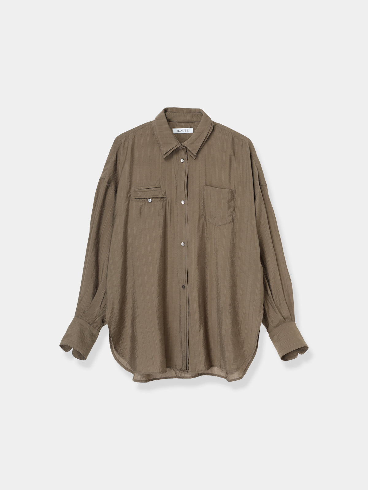 【POPUP】Layered Collar Wrap Shirt