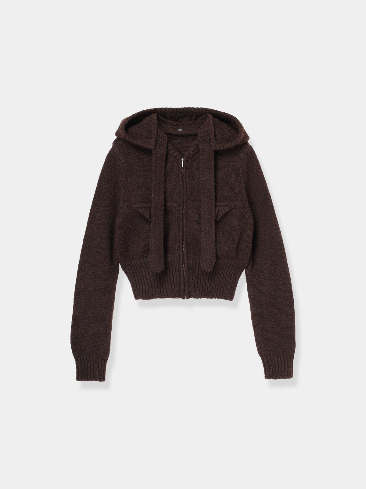 Detachable Hood Knit Blouson