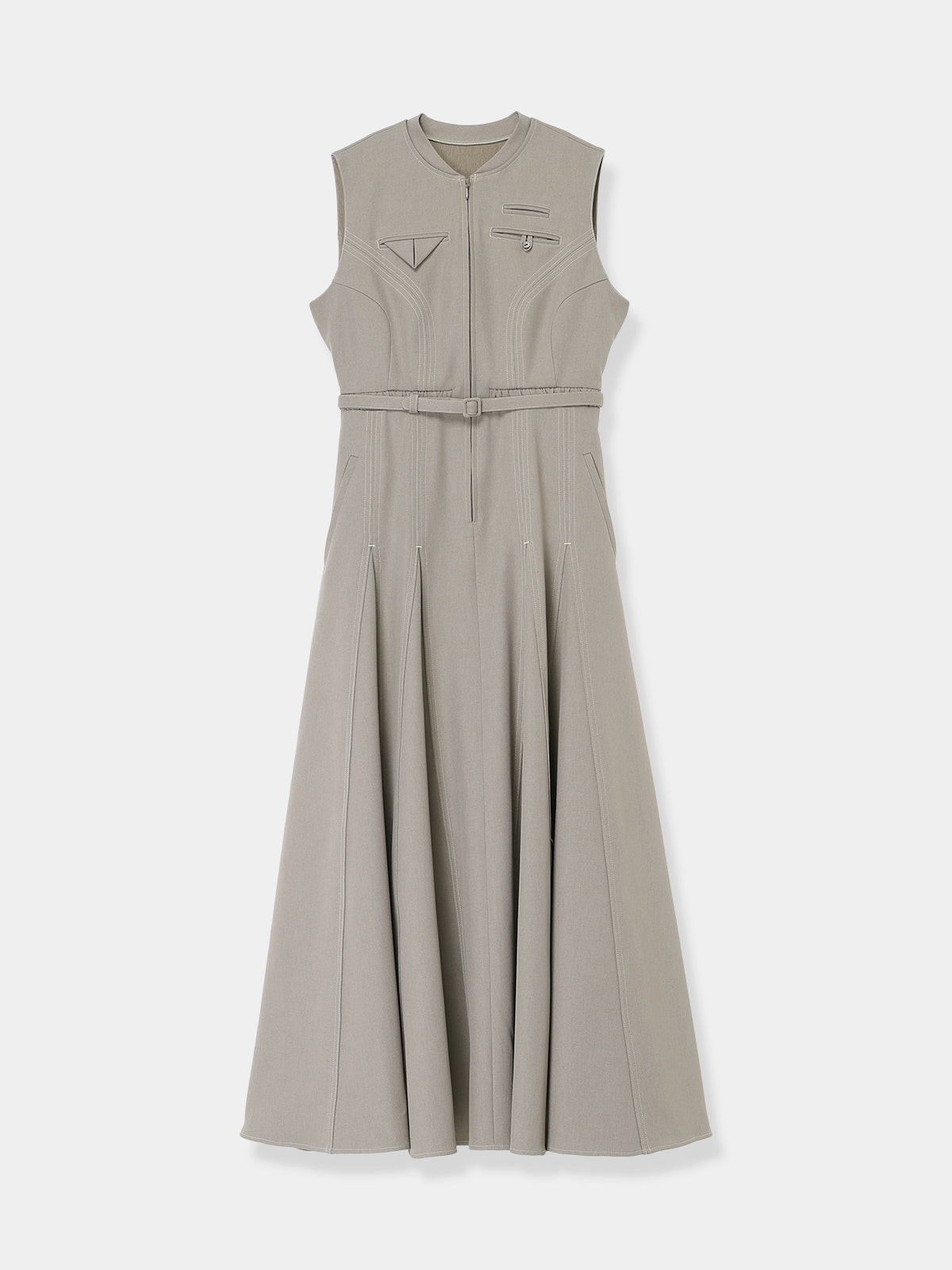 ワンピース Architect Zip Flare Dress laubeblanc Architect Zip Flare Dress – L'AUBE BLANC