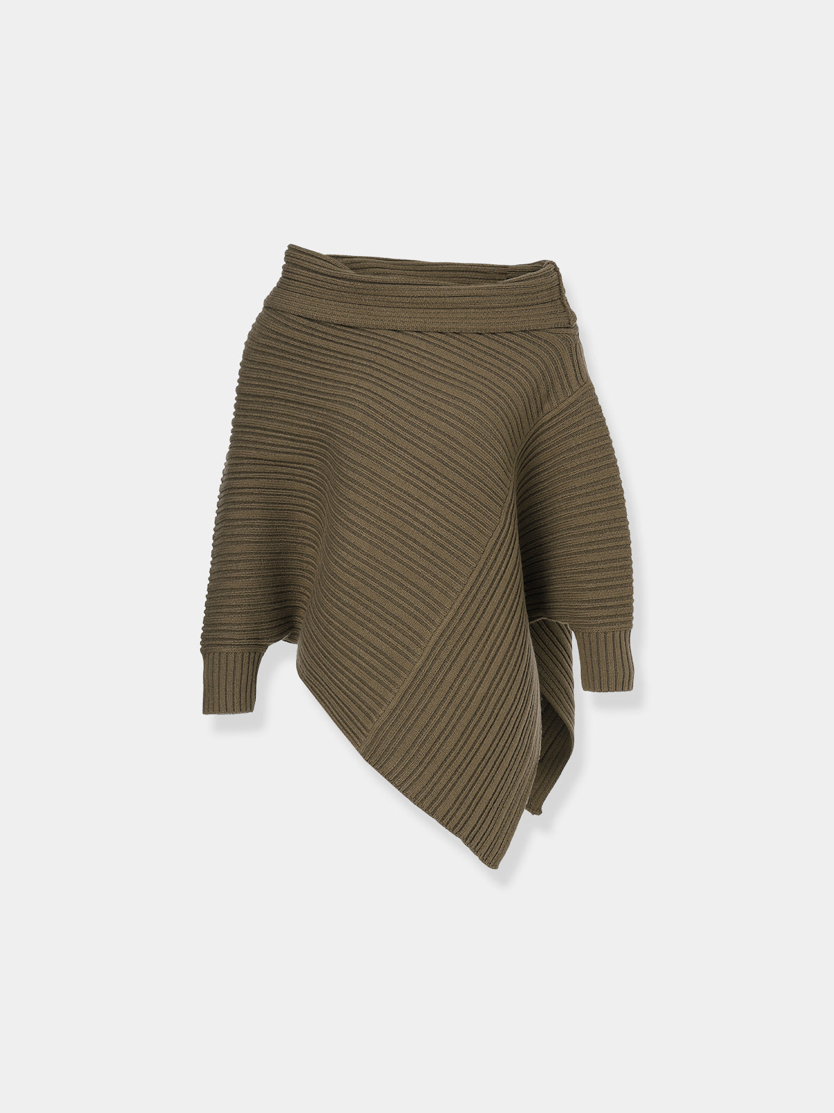 Panel Rib Wool Knit Tops