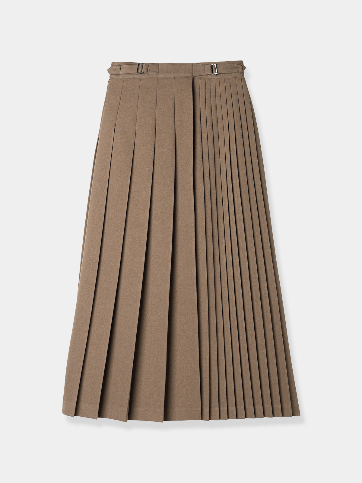 Asymmetry pleats skirt