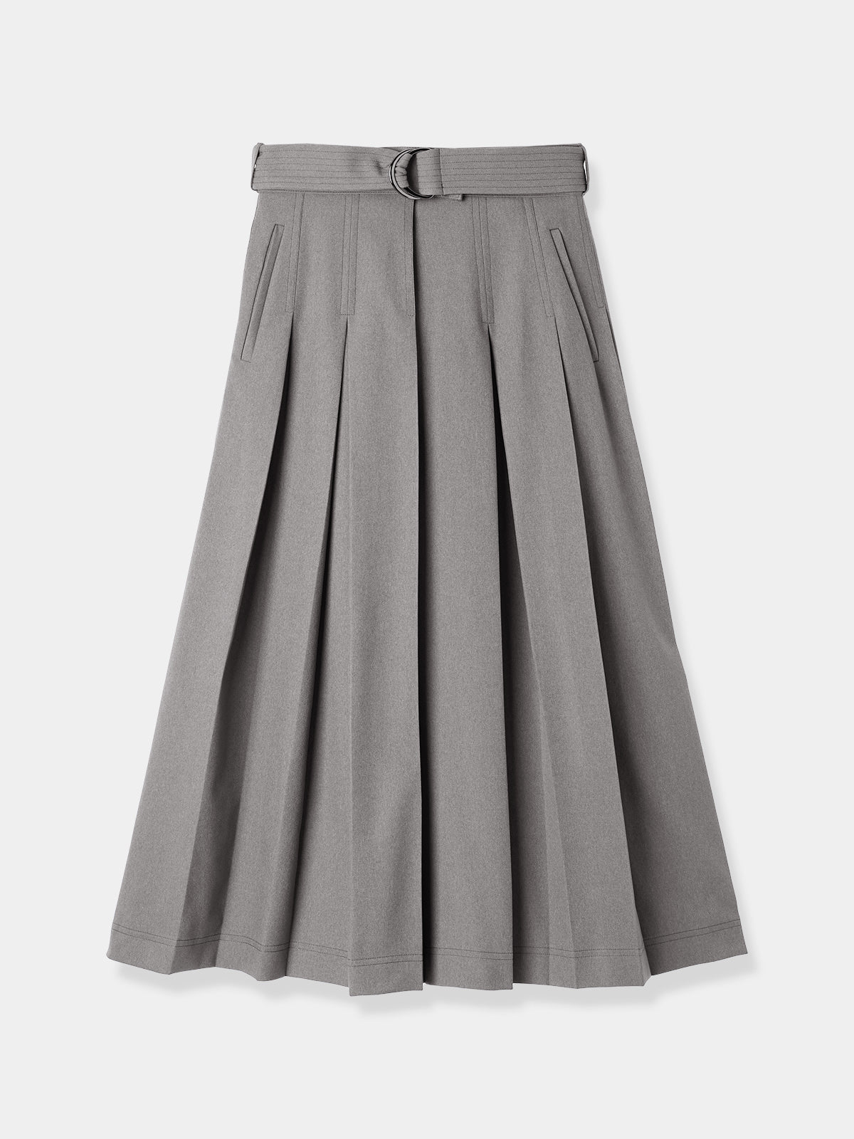 Wide Pleats Skirt – L