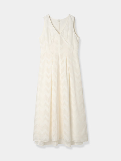 Cut jacquard sheer Dress