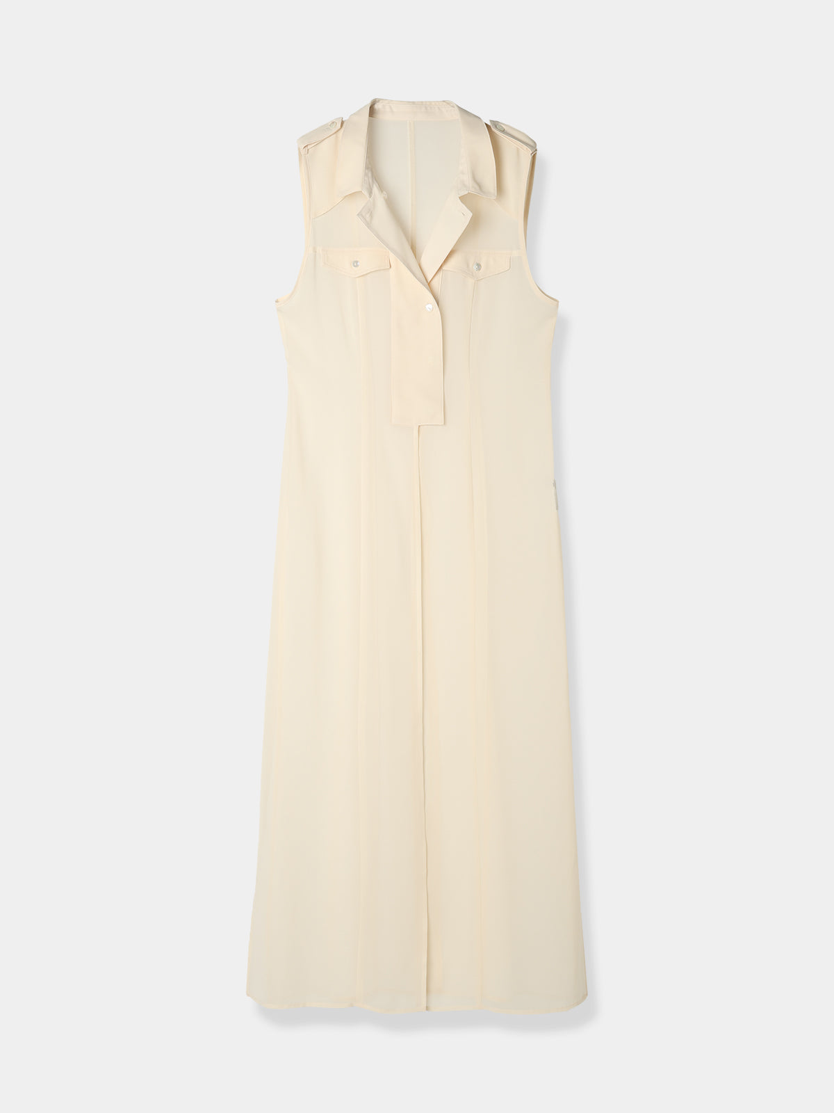 Sheer trench Long gilet – L