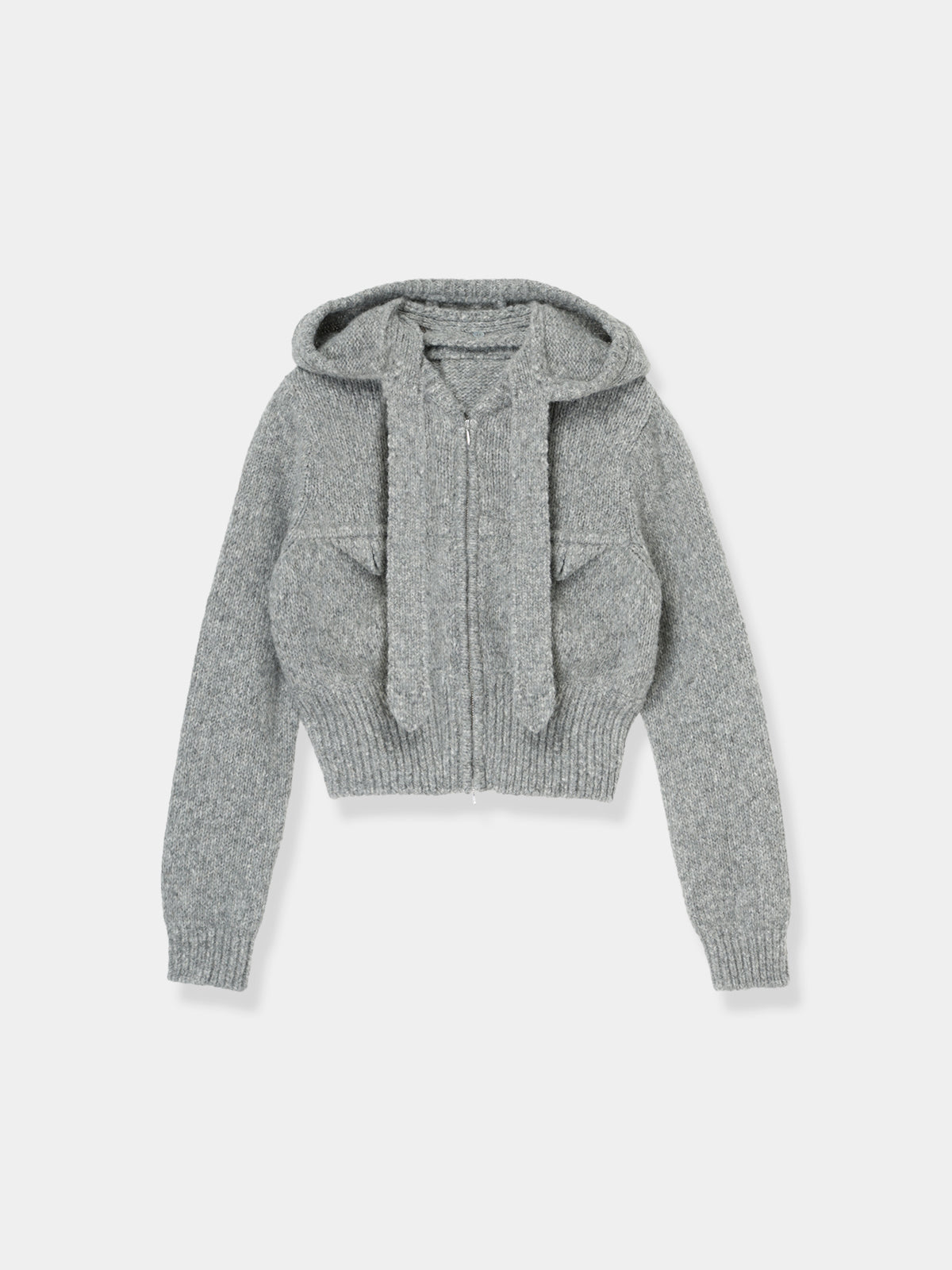 Detachable Hood Knit Blouson