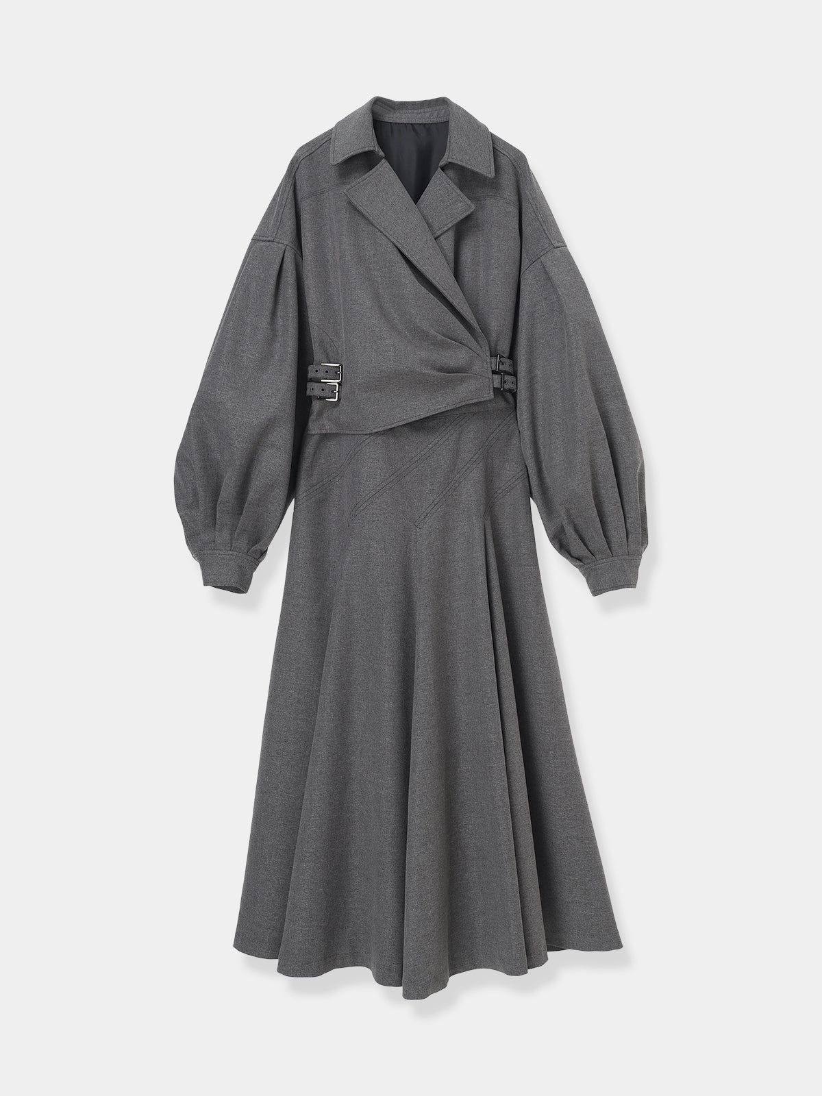Asymmetric Side Buckle Dress