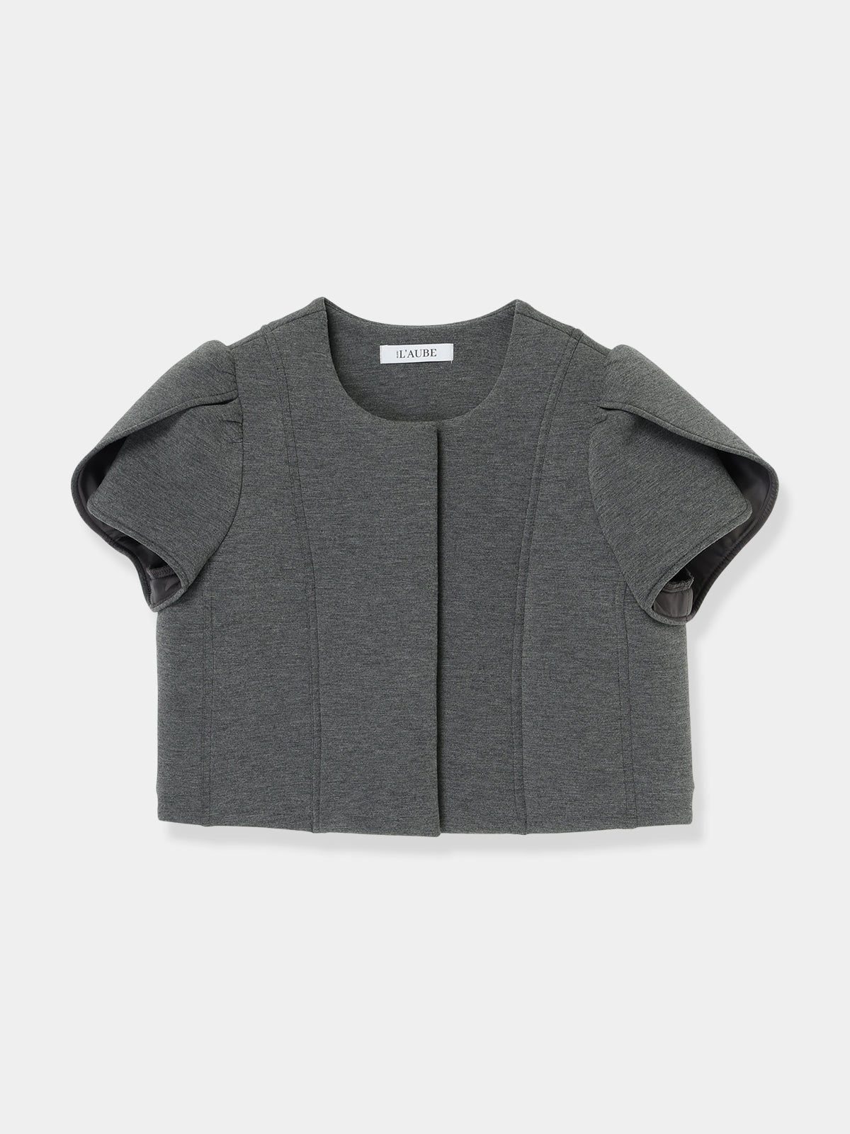 トップス laubeblanc Tulip Sleeve Compact Jacket Tulip Sleeve Compact Jacket – L'AUBE BLANC