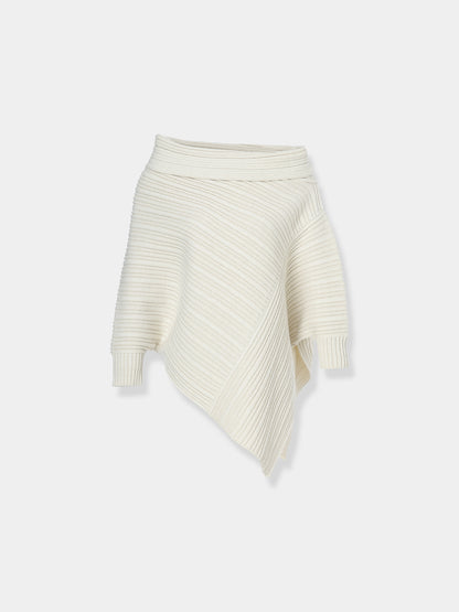 Panel Rib Wool Knit Tops