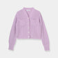 Basket Knit Cardigan / Lavender