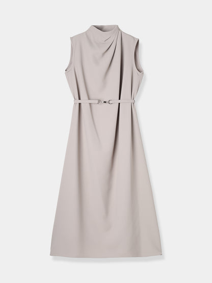 Belted Drape Dress