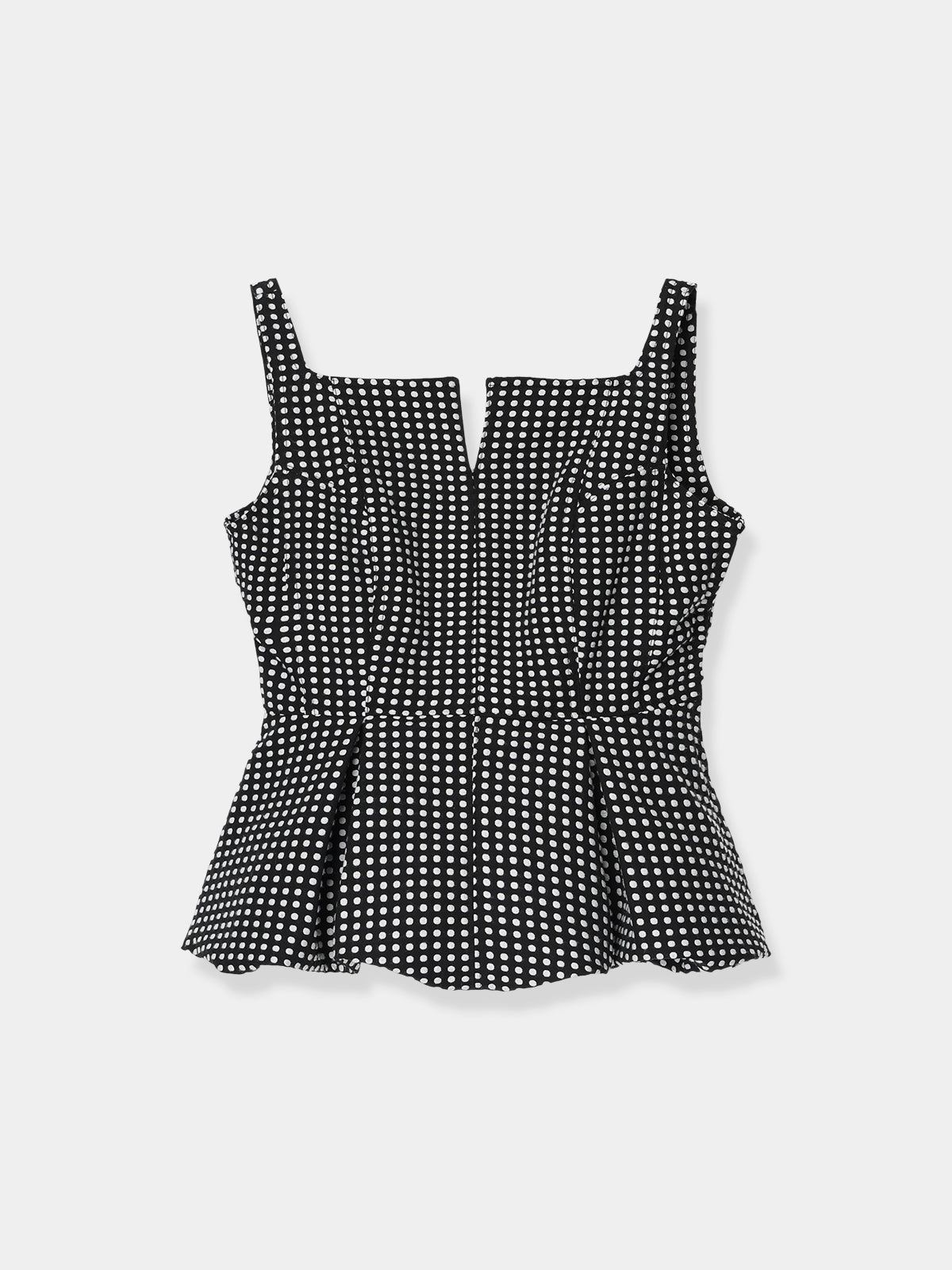 Sculpted Peplum Balloon Top/ Polka dot