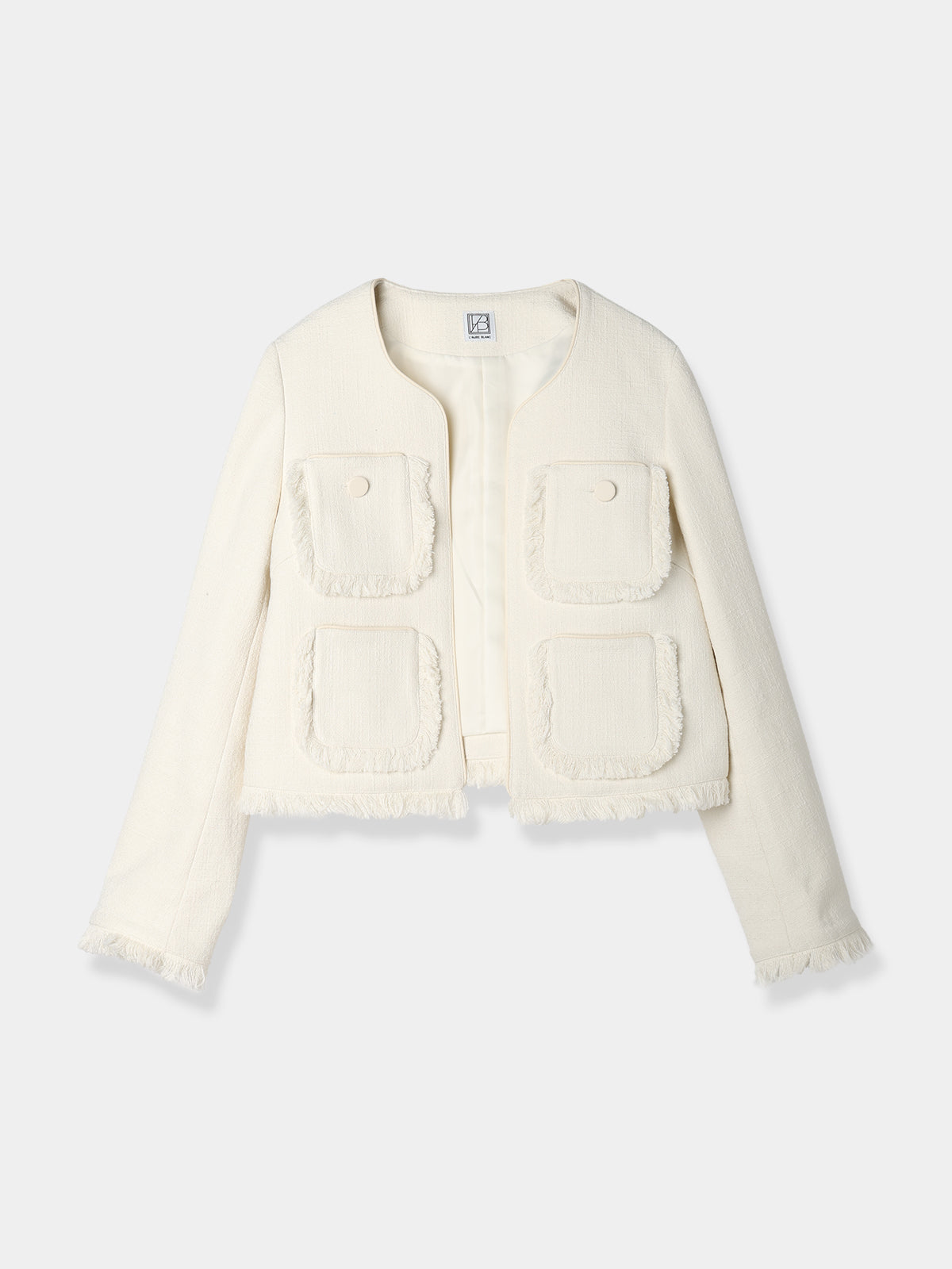 Fringe tweed Jacket – L