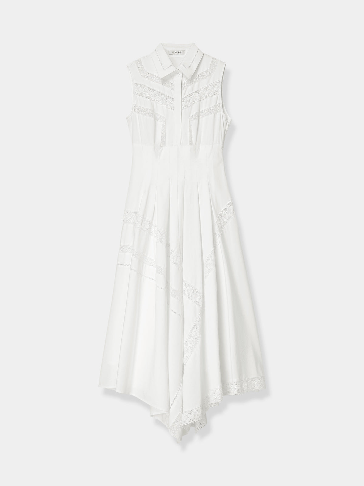 Asymmetric Lace Panel Dress