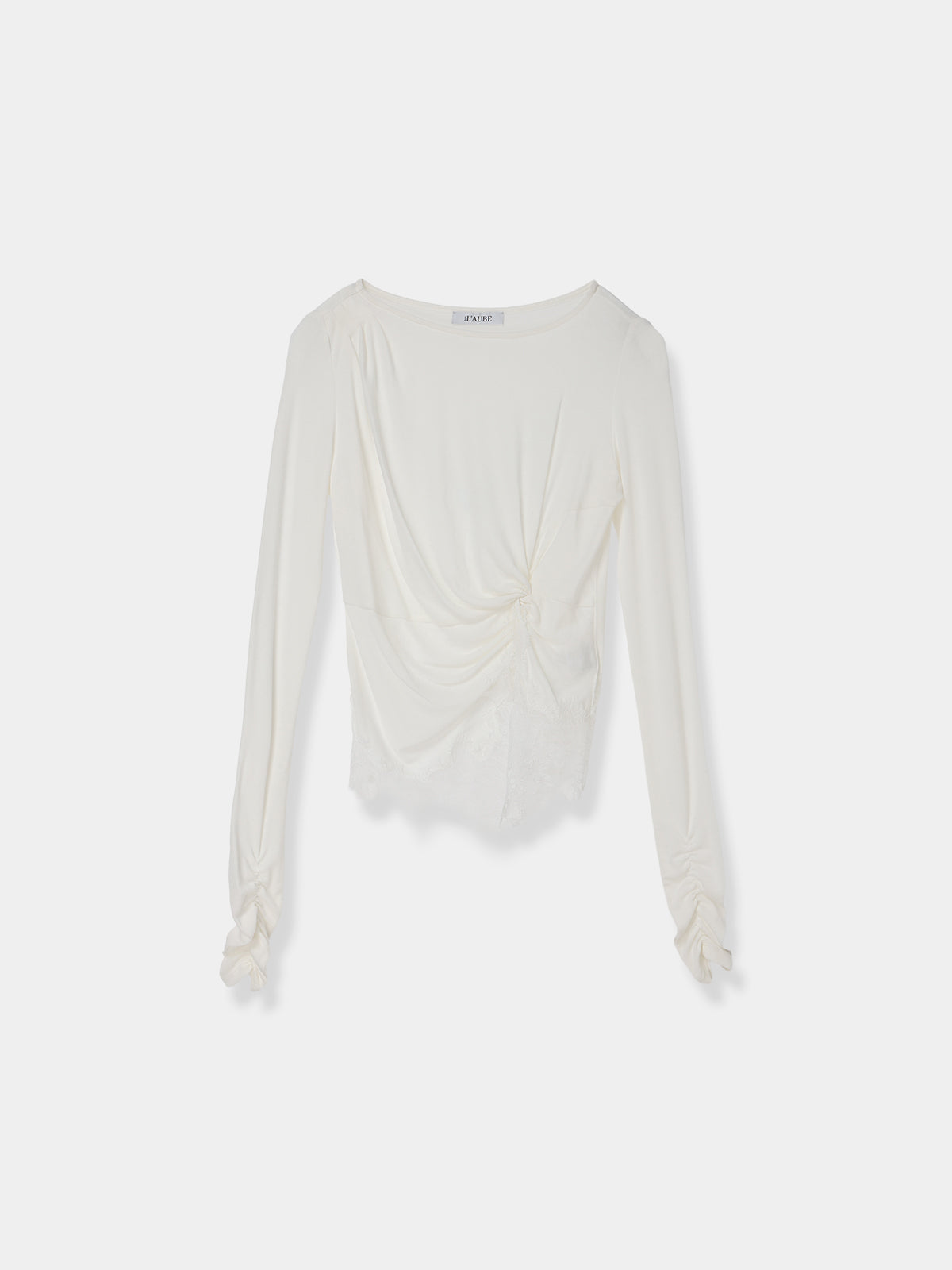 Lace Trim Drape Knit Top