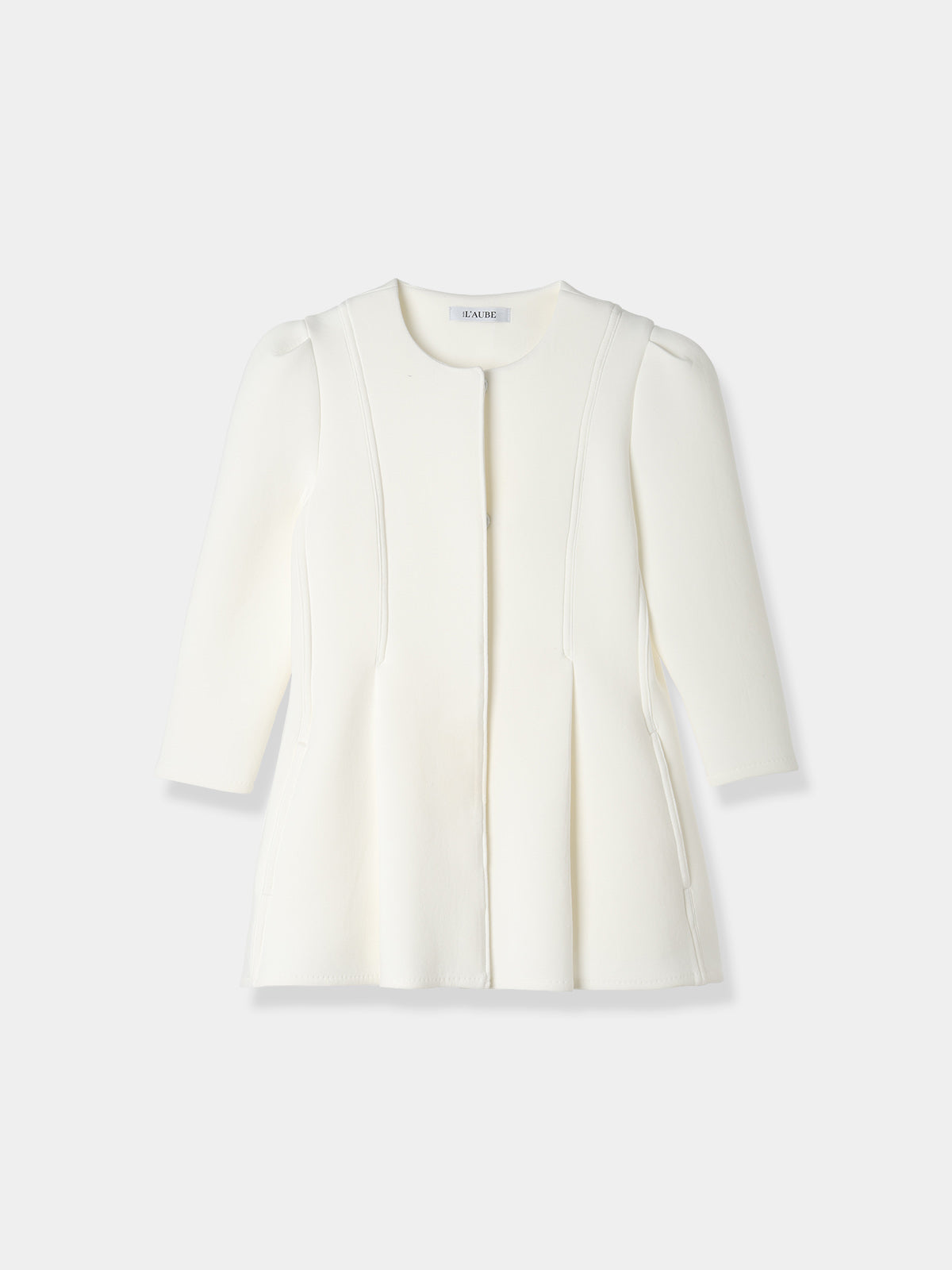 Double Knit Peplum Jacket – L