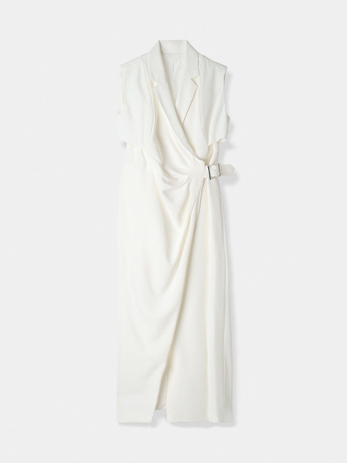 Side-buckle Drape Dress