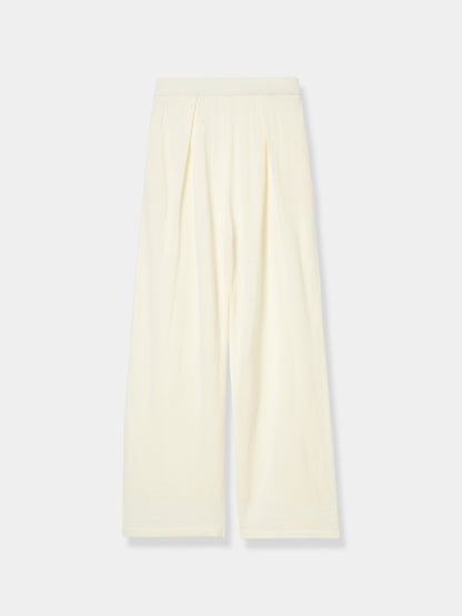 Structured Tuck Wide Pants